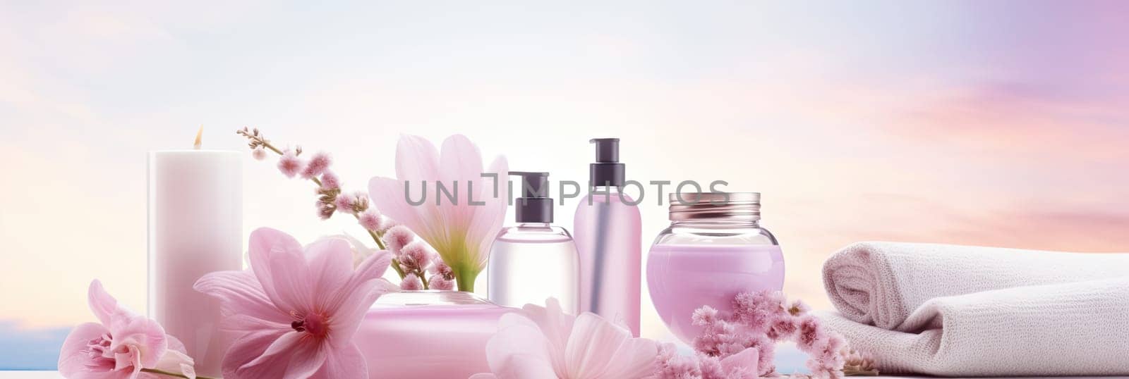 Group blank, unbranded cosmetic cream jars and tubes, Skin care product by AnatoliiFoto