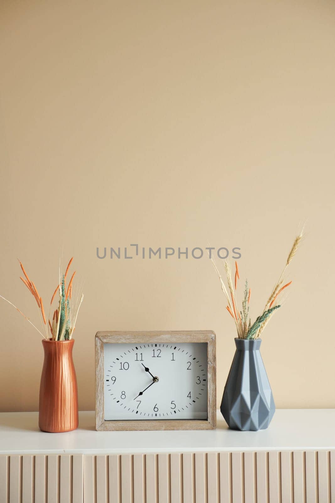 simple modern clock on table by towfiq007