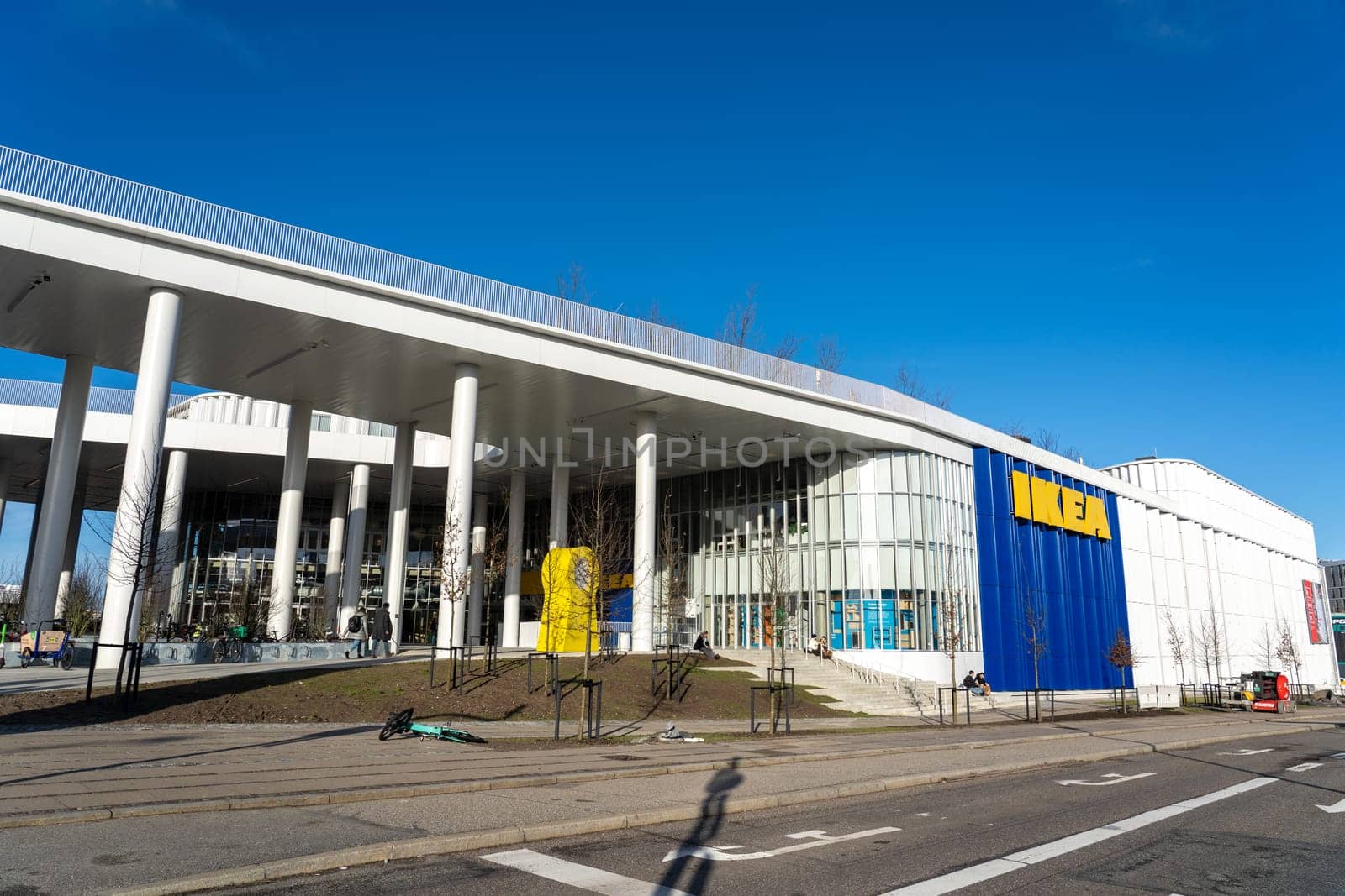 Copenhagen, Denmark - January 25, 2024: Exterior of the IKEA store in central Copenhagen