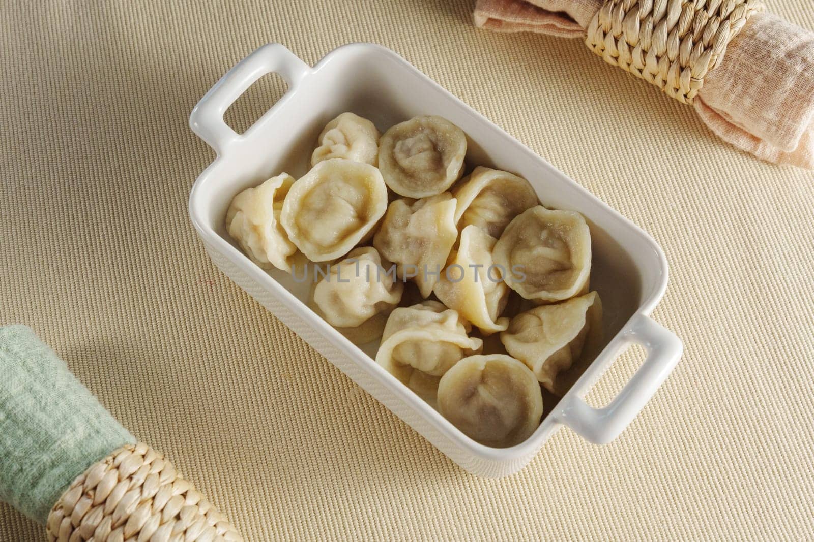 Homemade dumplings, also known as ravioli, ready to be enjoyed.
