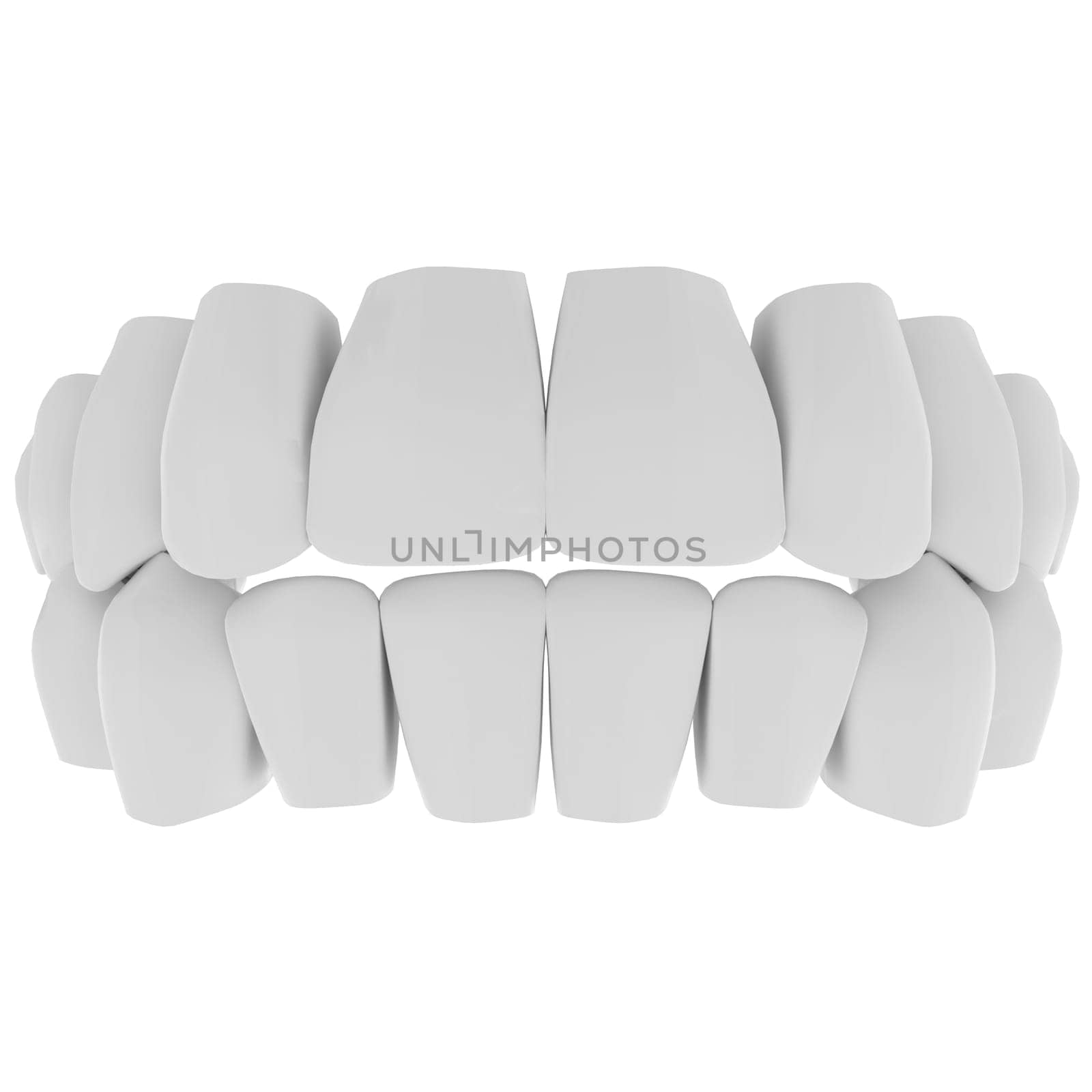 Teeth isolated on white background by gadreel