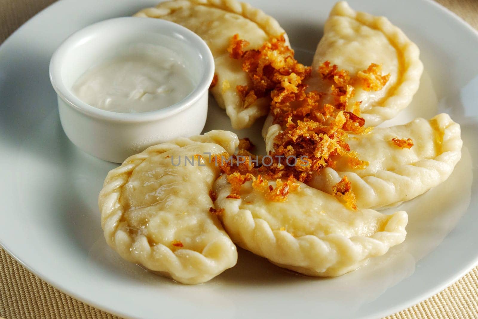 Delicate Pleasures: A Luxurious Feast of Dumplings and Exquisite Dip by darksoul72