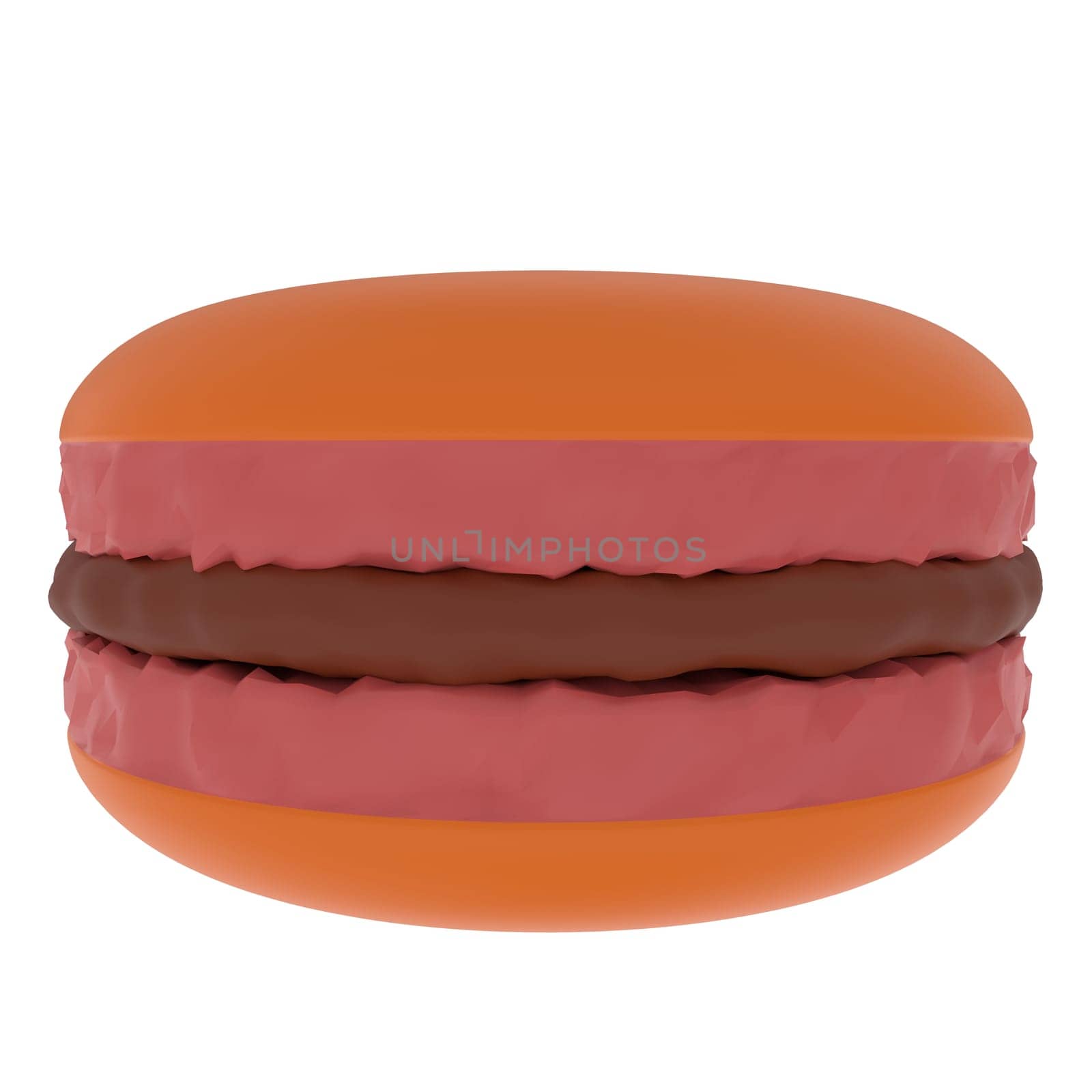Macaron isolated on white background. High quality 3d illustration
