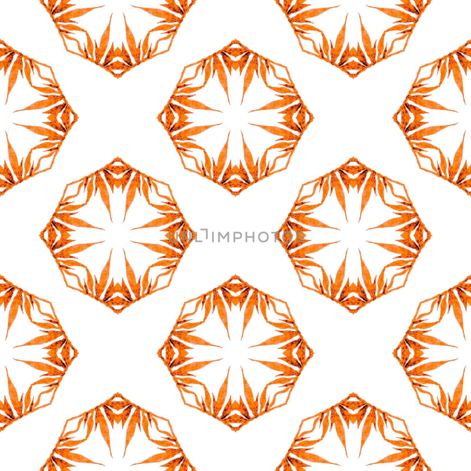 Organic tile. Orange lovely boho chic summer by beginagain