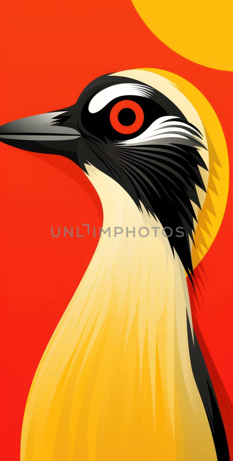 Colorful Exotic Bird with Magnificent Feathers and Curved Beak, Expressing Curiosity in its Wild African Habitat by Vichizh