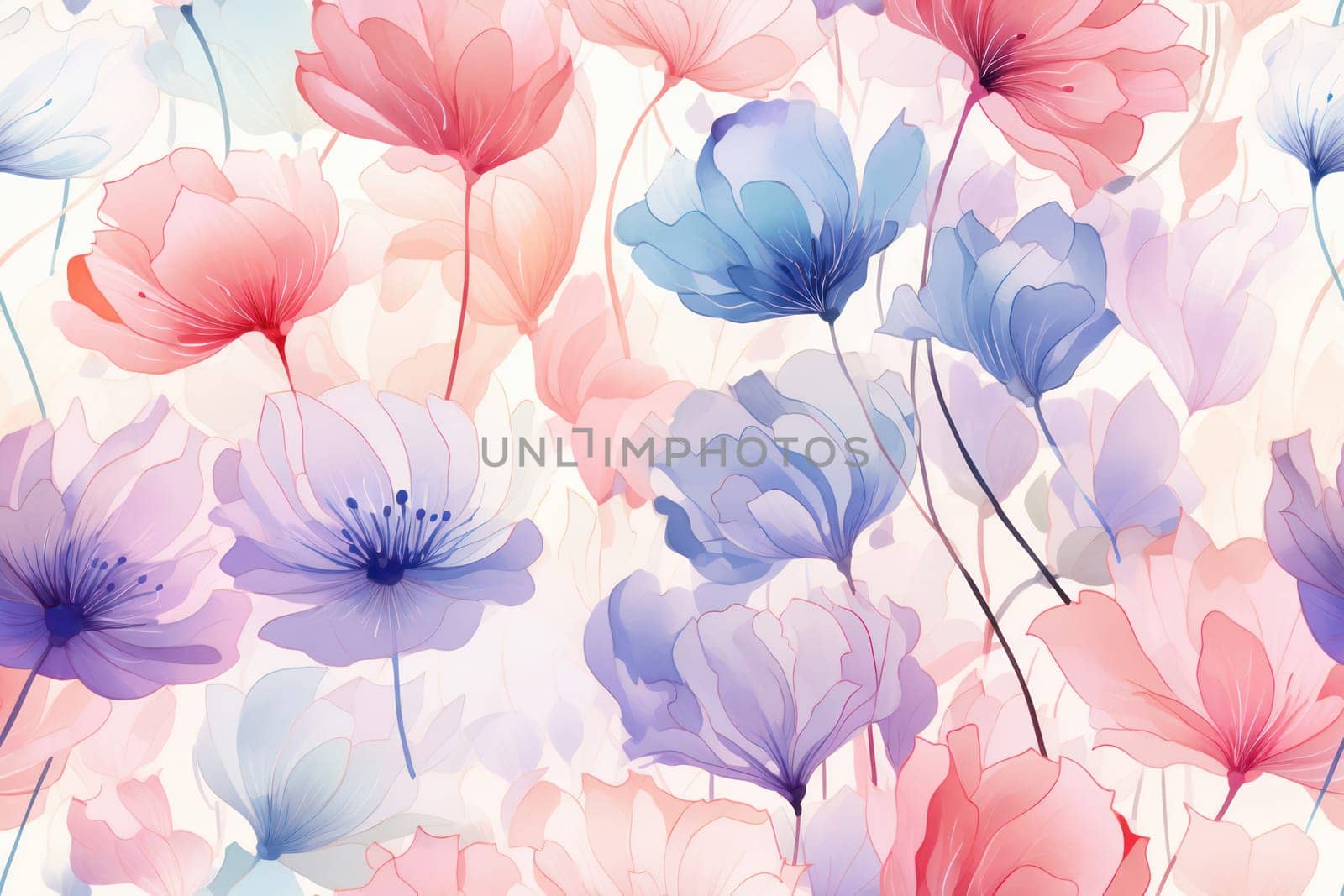 Floral Pattern Nature: A Watercolor Spring Design.