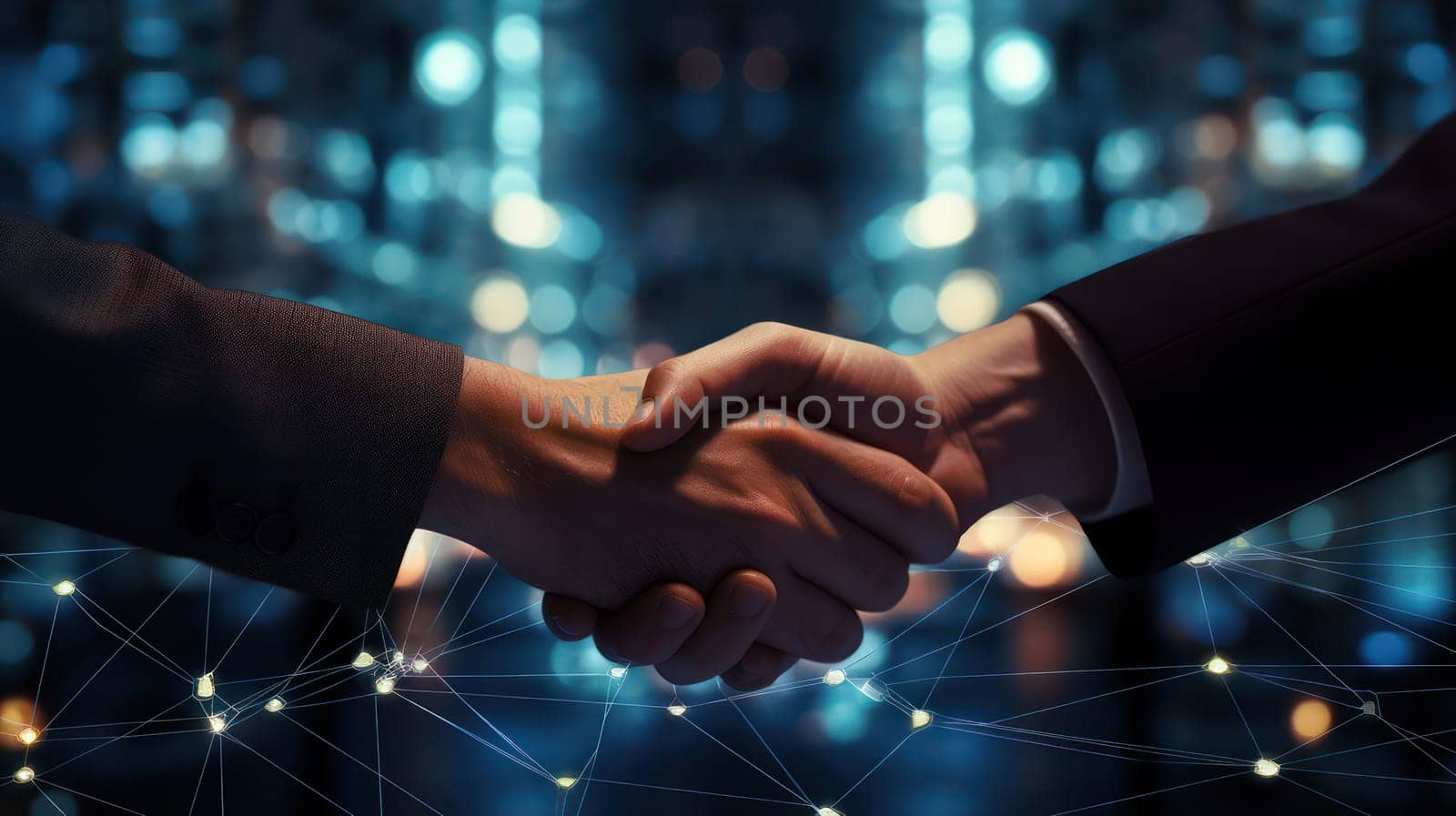 Successful Business Handshake: Trust, Cooperation, and Success amid a Digital Network by Vichizh