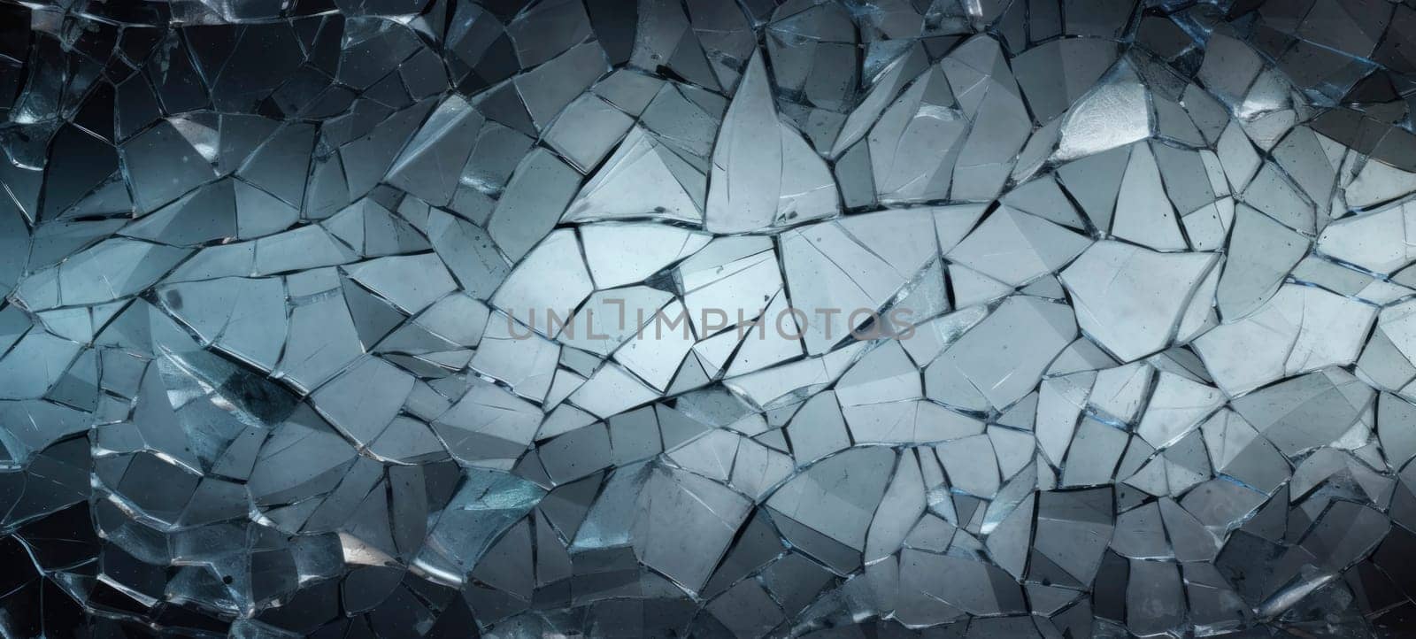 Abstract Cracked Glass Texture Close-Up by andreyz