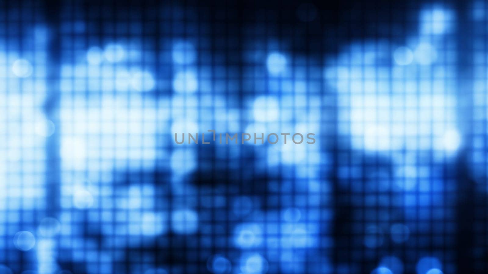 Bokeh abstract blue background, computer generated abstract background, blurred behind raster, 3D rendering