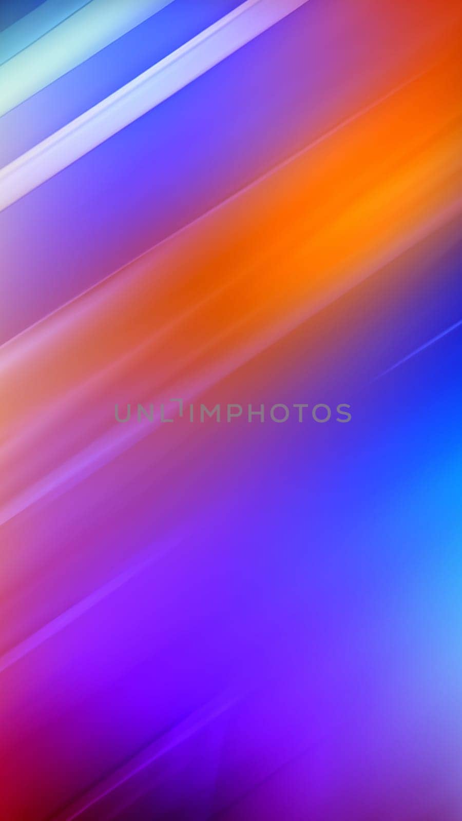 Abstract background with smooth lines in blue, orange and purple colors, portrait by DesignMarjolein