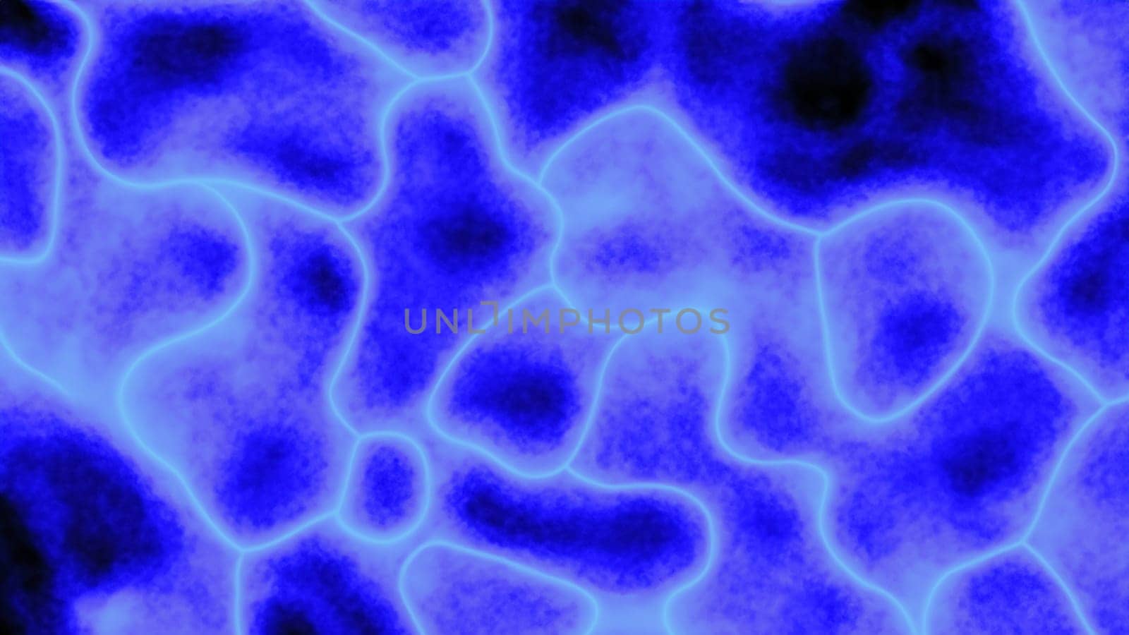 Bioluminescent Blue Organic Patterns In Infrared Heat Mapping Style