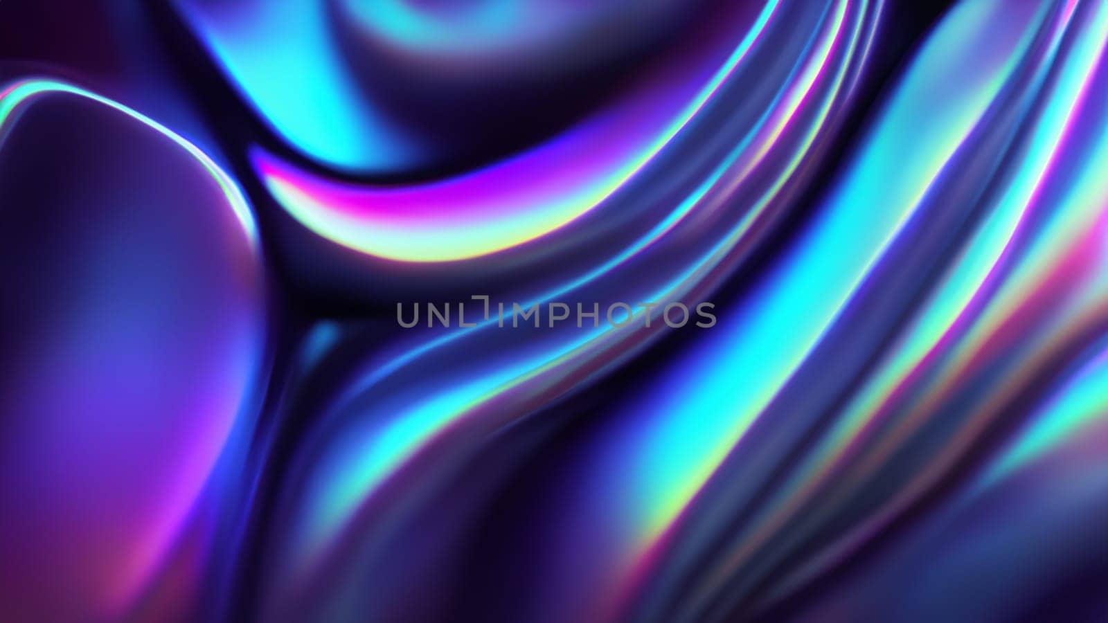 Fluid Holographic Curves in 3D Render Background by DesignMarjolein