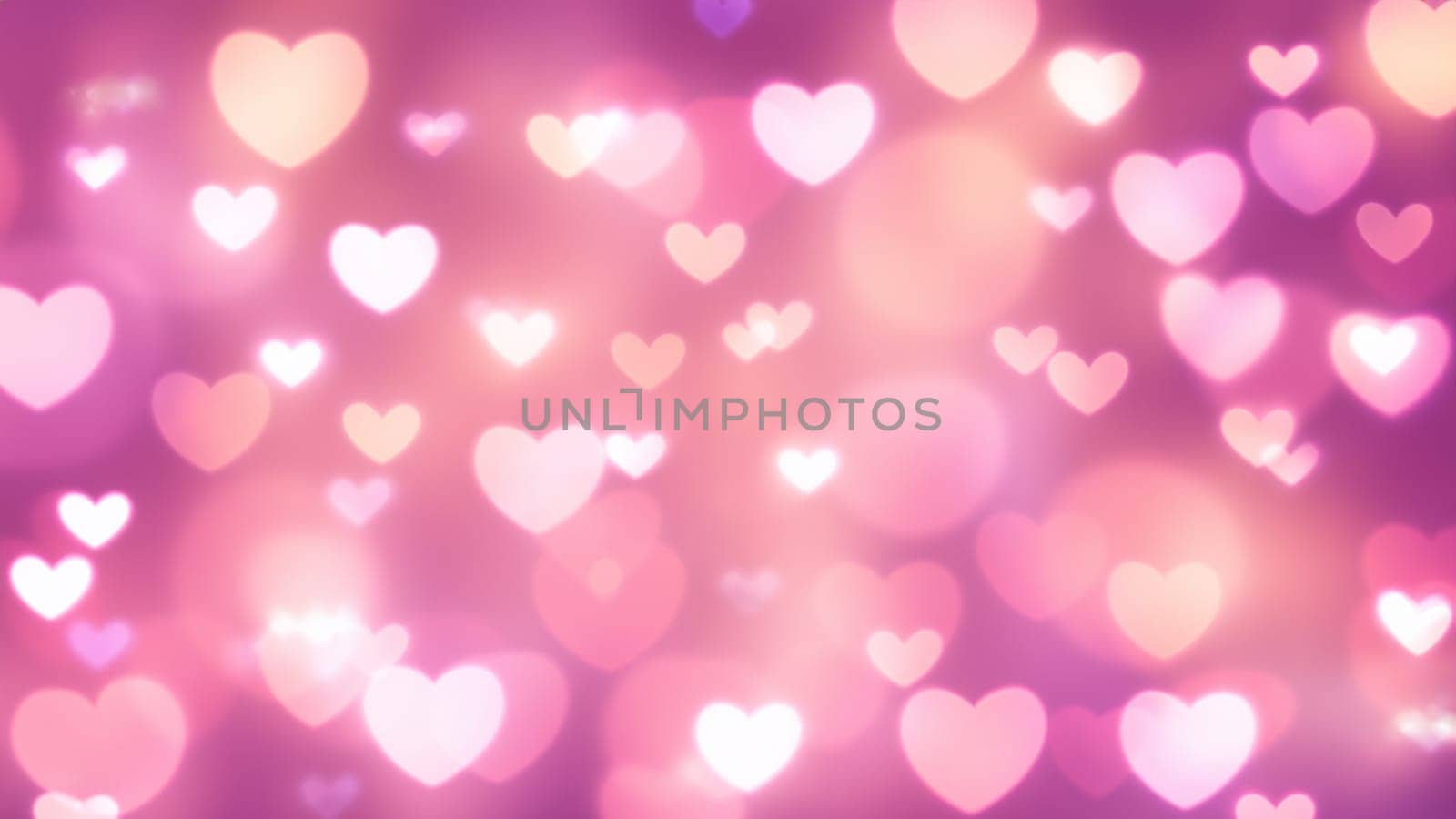 Romantic Bright Heart-Shaped Bokeh in Purple and Pink Hues by DesignMarjolein