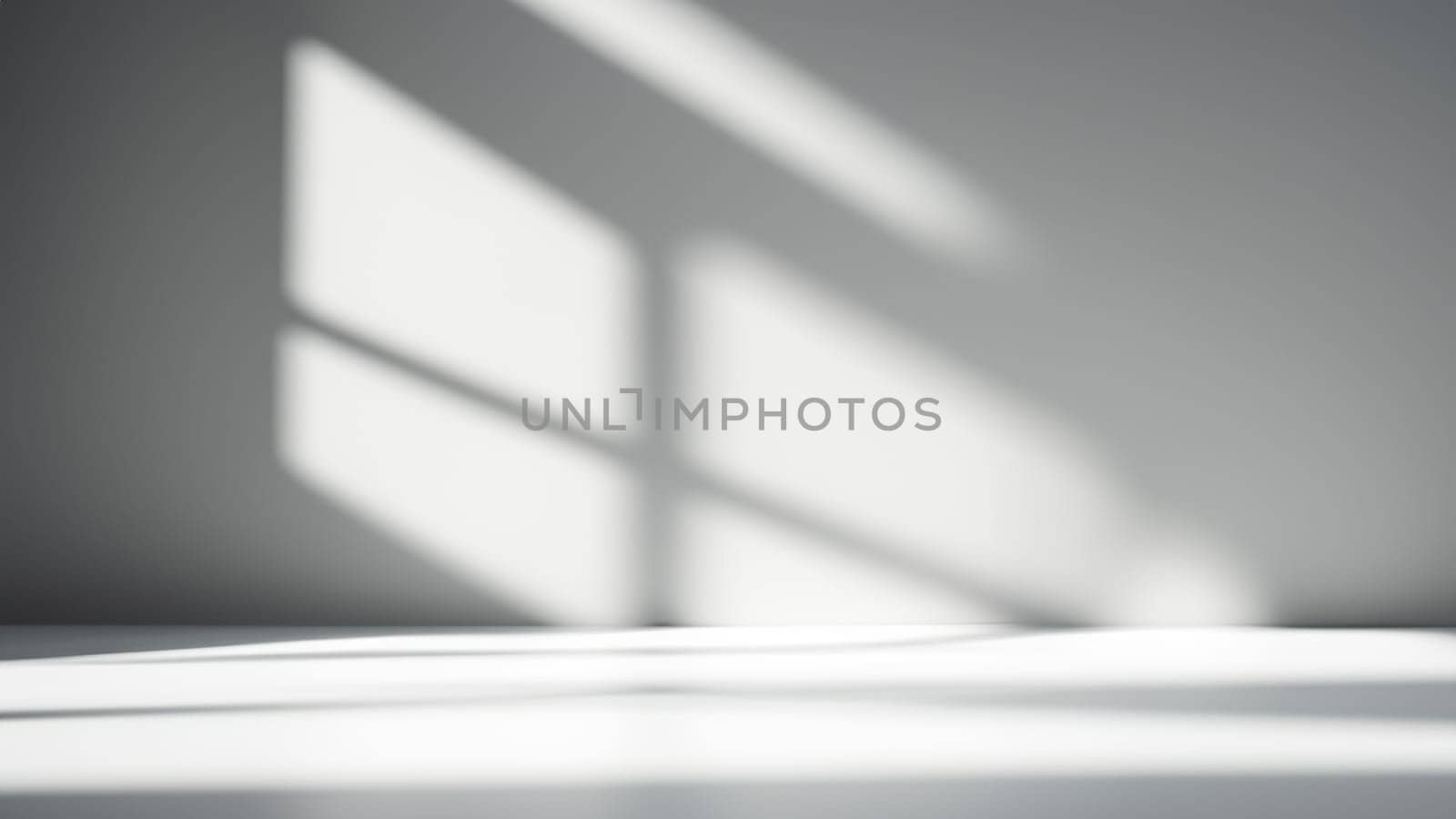 Minimalist White Empty Studio with Dynamic Light Shadows by DesignMarjolein