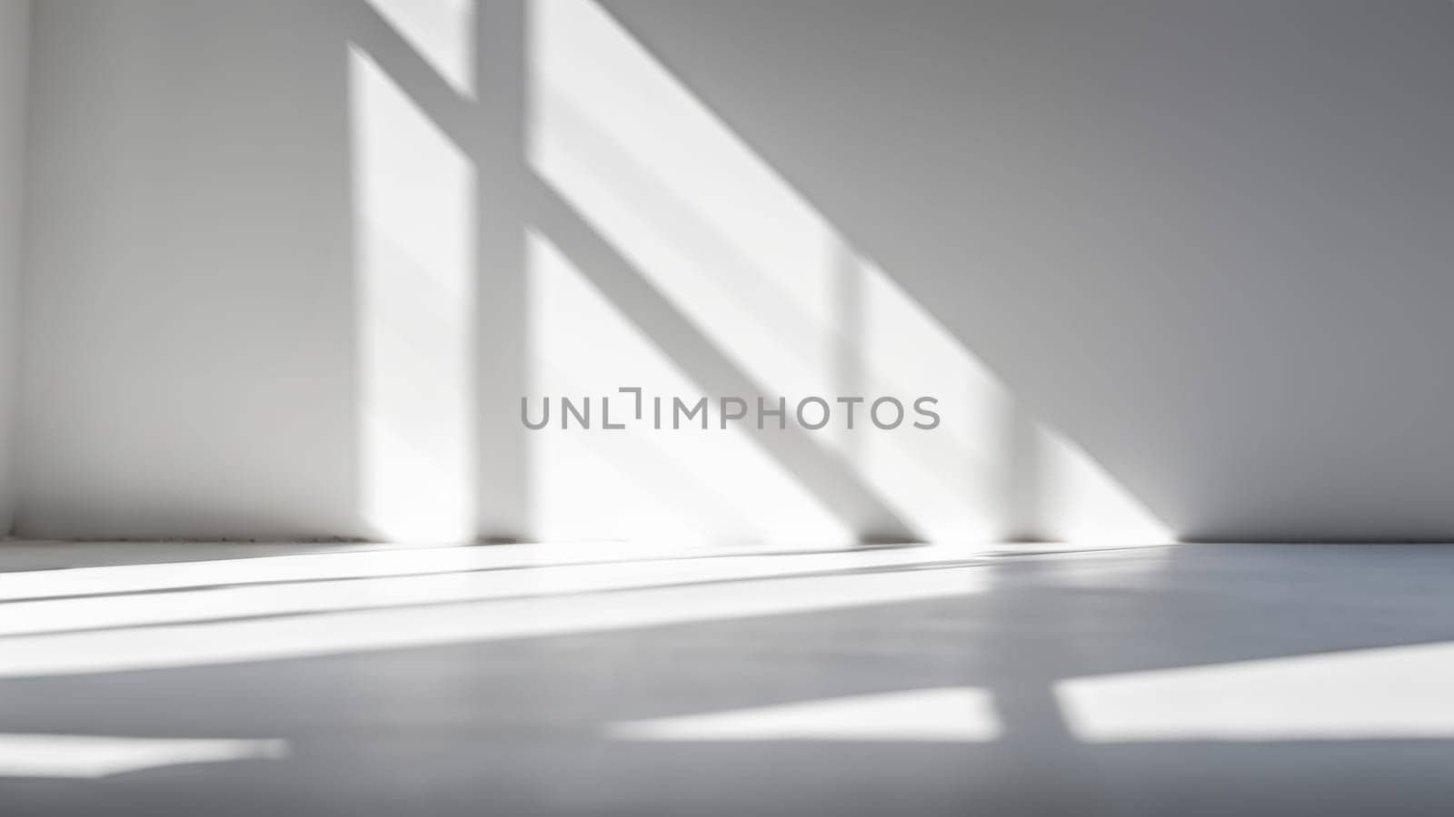 Minimalist Shadows on White Studio Floor Background by DesignMarjolein