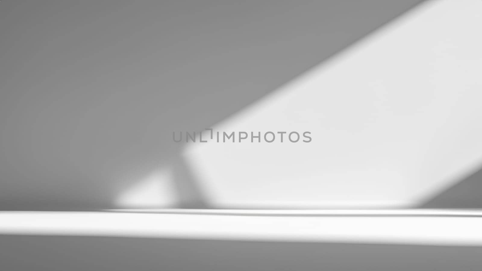 Soft Light and Shadows in White Minimalist Space