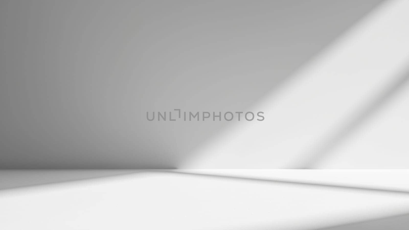 Geometric Play of Light and Shadow on White Studio Background