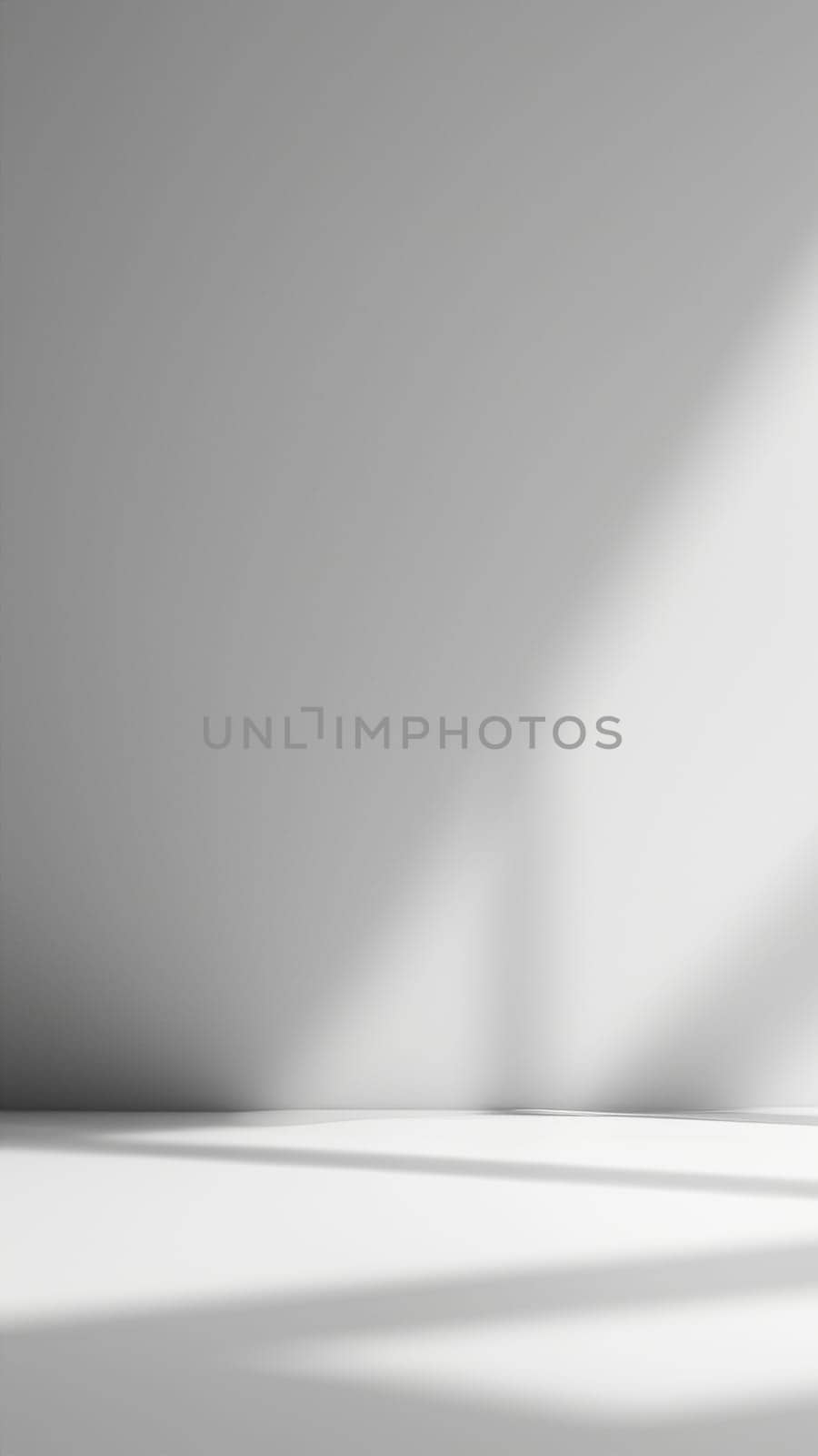 Abstract white interior background with shadows on the wall by DesignMarjolein