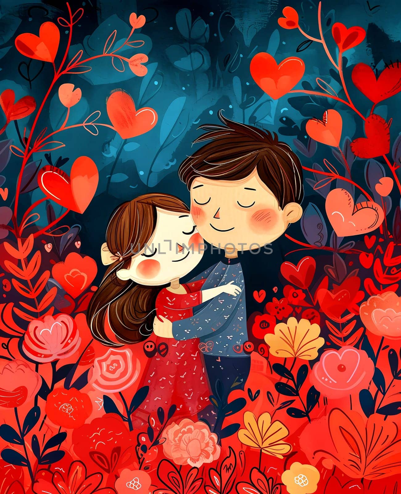 Valentine's Day Card. Cute Love card. AI generated. by AndreyKENO