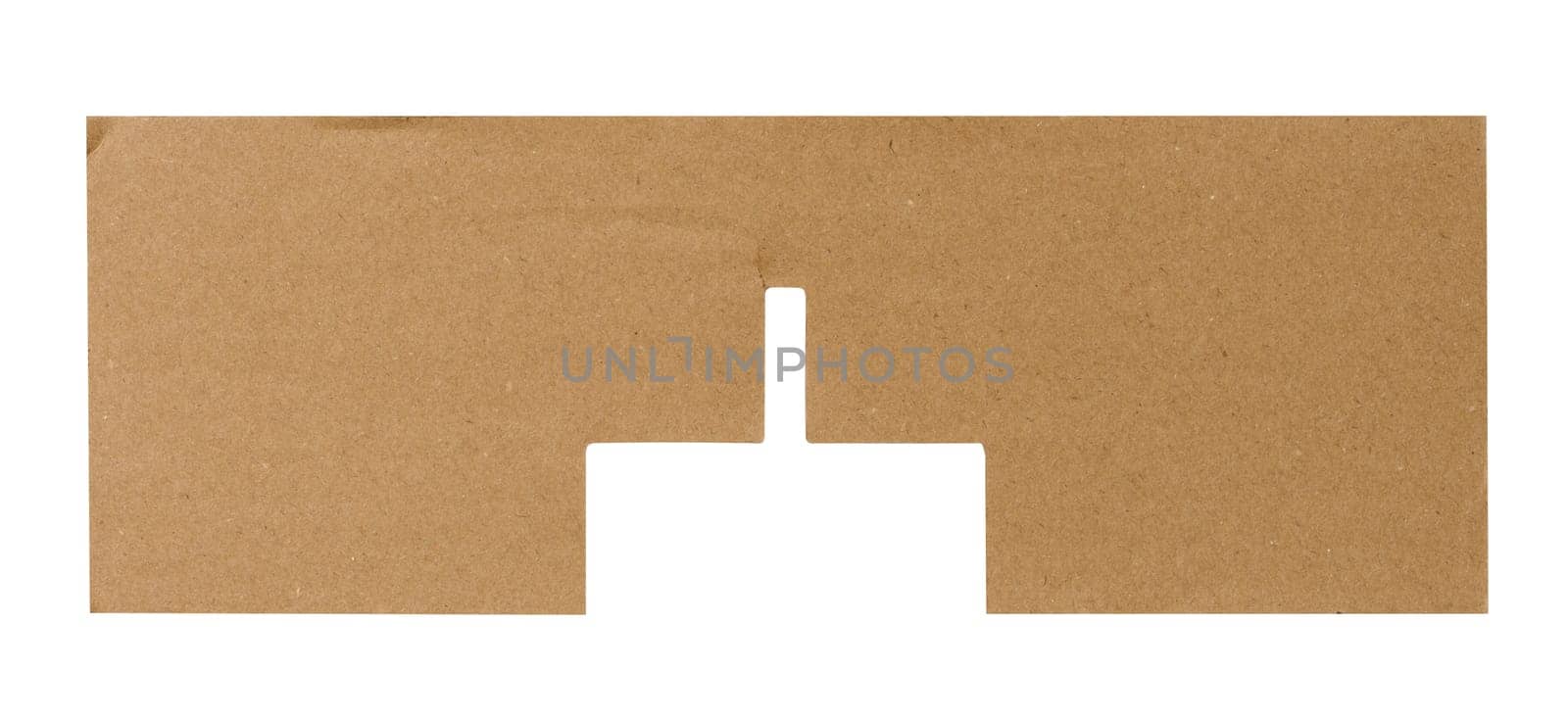 Cardboard partition for bottle transport crates on isolated background