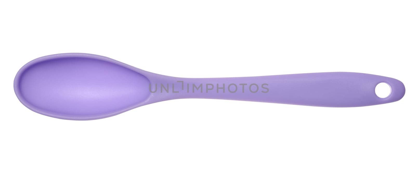 Silicone spoon for stirring food on isolated background by ndanko