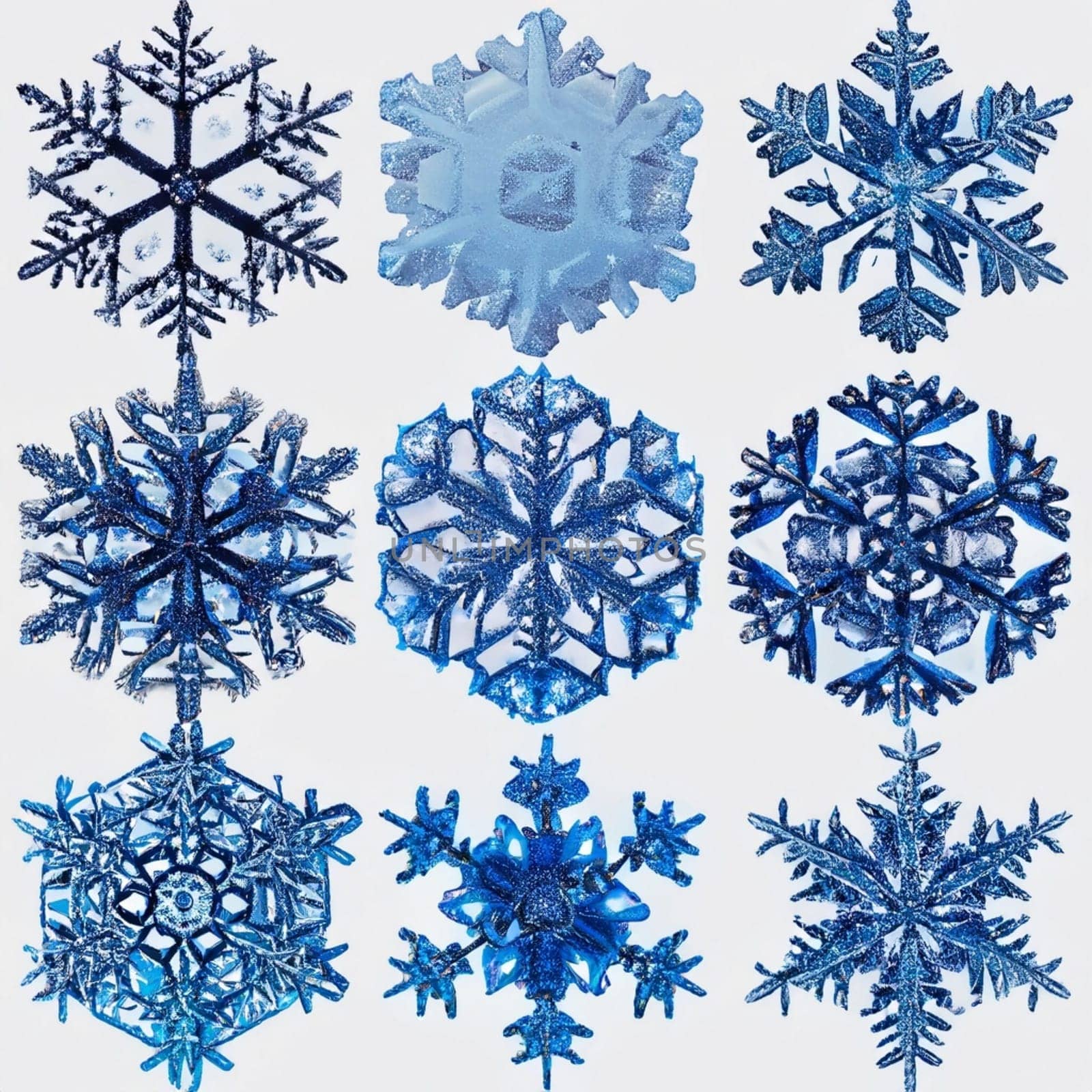set of snowflakes. global colors used. elements grouped. Snowflake Decoration Christmas Winter set of snowflakes features unique and intricate designs, capturing the beauty and wonder of winter. High quality image