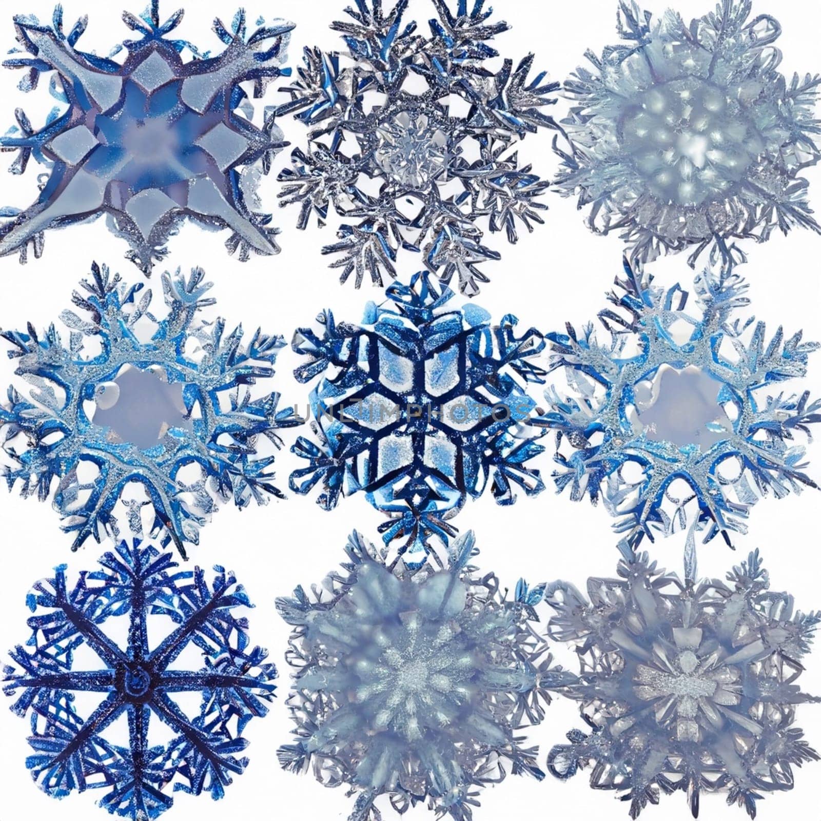set of snowflakes. global colors used. elements grouped. Snowflake Decoration Christmas Winter set of snowflakes features unique and intricate designs, capturing the beauty and wonder of winter. by Costin