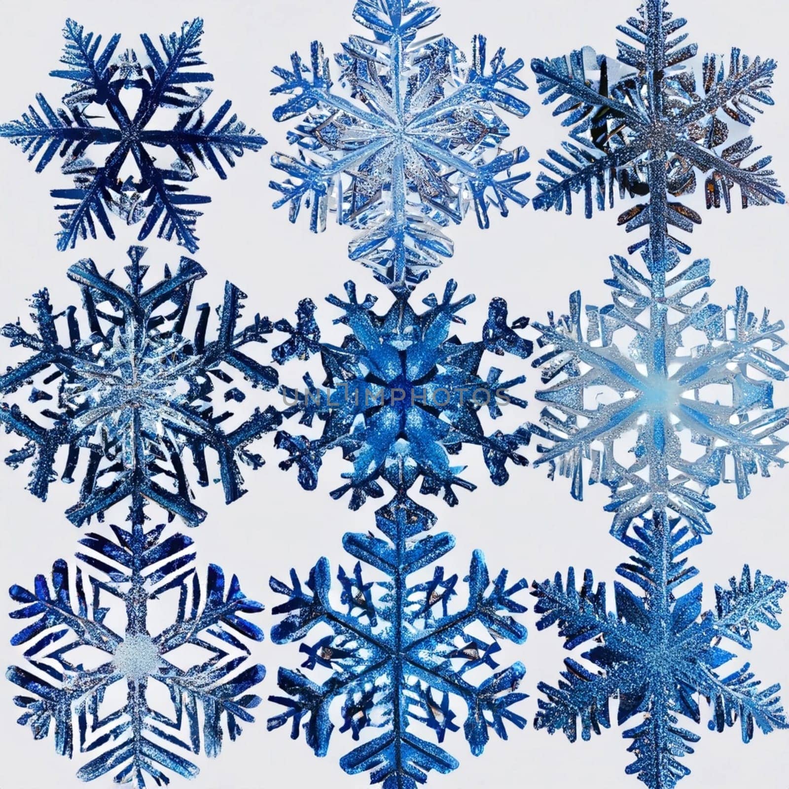 set of snowflakes. global colors used. elements grouped. Snowflake Decoration Christmas Winter set of snowflakes features unique and intricate designs, capturing the beauty and wonder of winter. by Costin