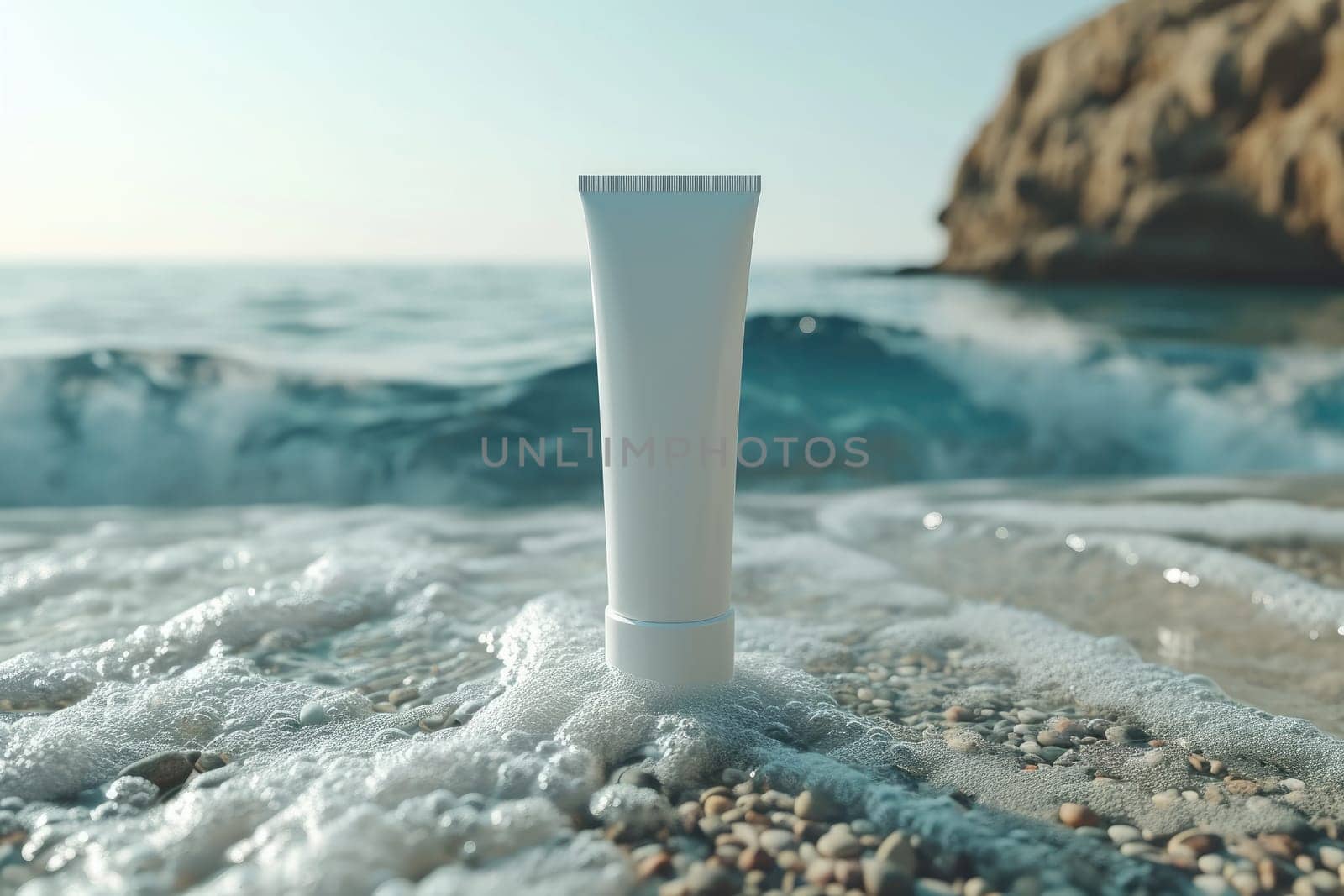 Mockup cosmetic product. skin care and treatment. Generative AI by itchaznong