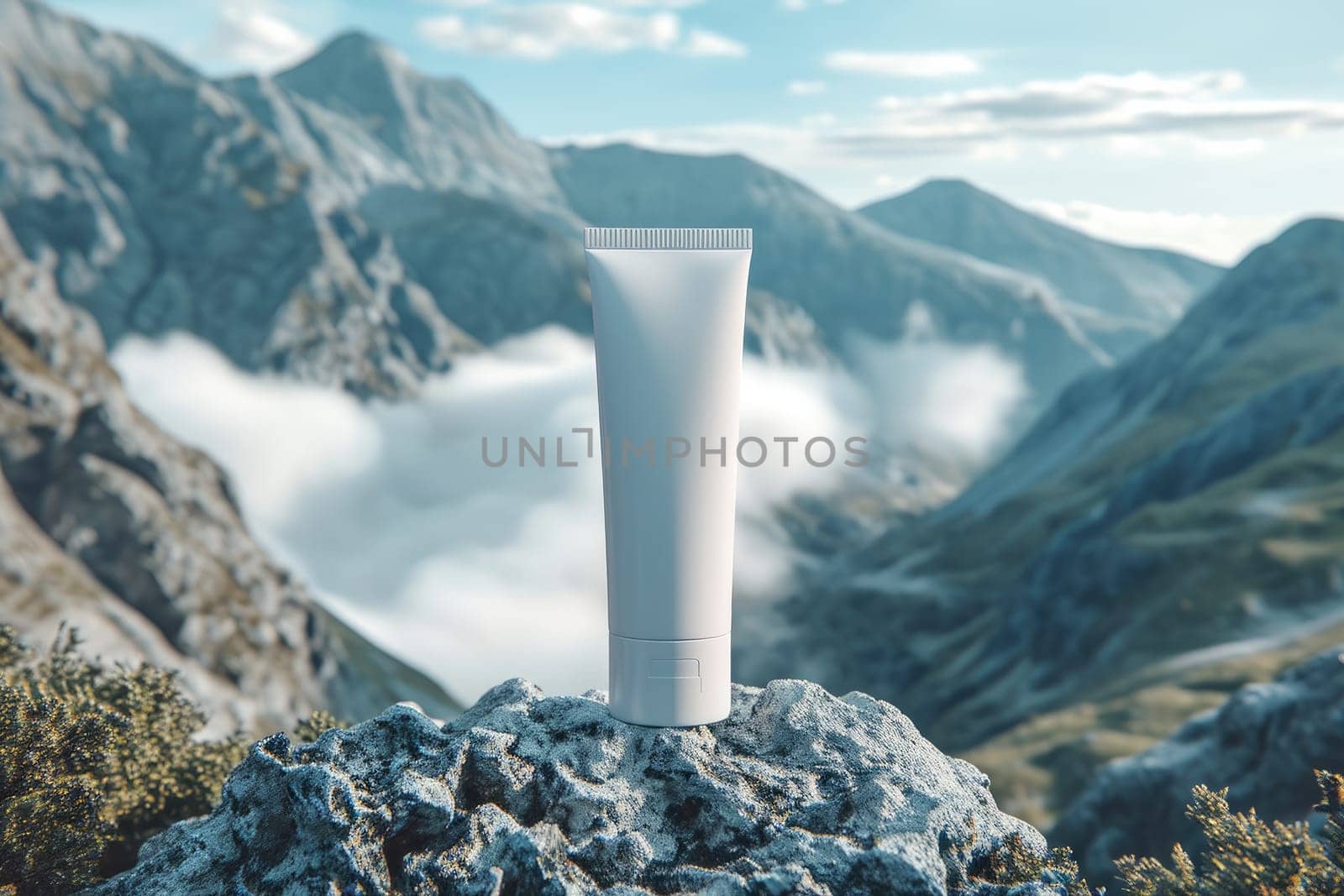 Mockup cosmetic product. skin care and treatment. Generative AI by itchaznong