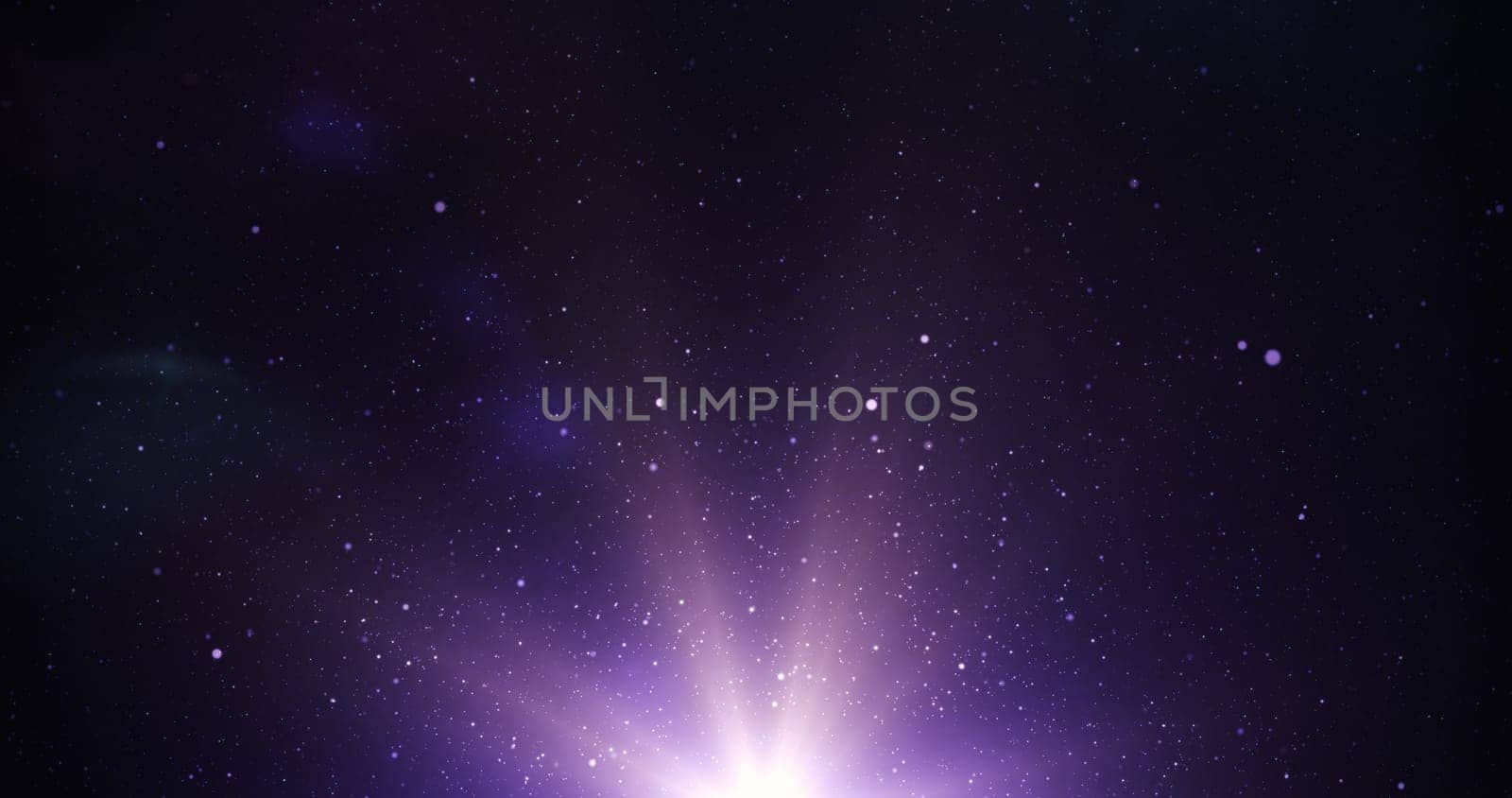 Realistic universe background with bright stars and flashing light.