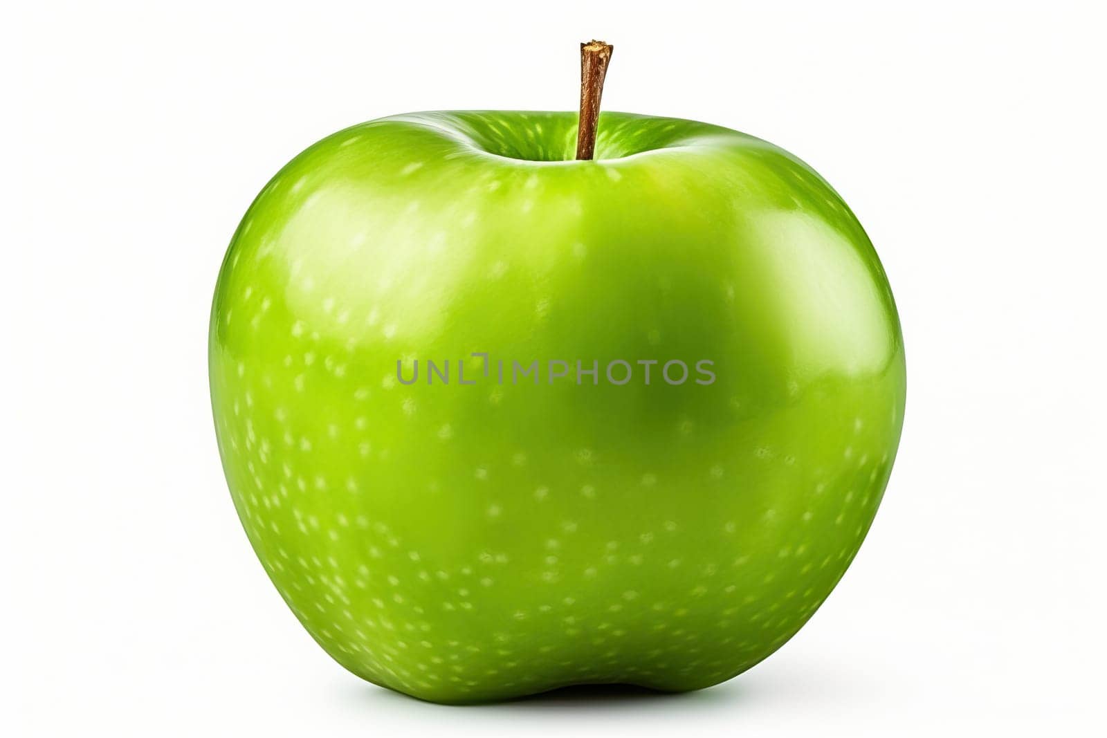 Green apple close up isolated on white background, green apple with copy space.
