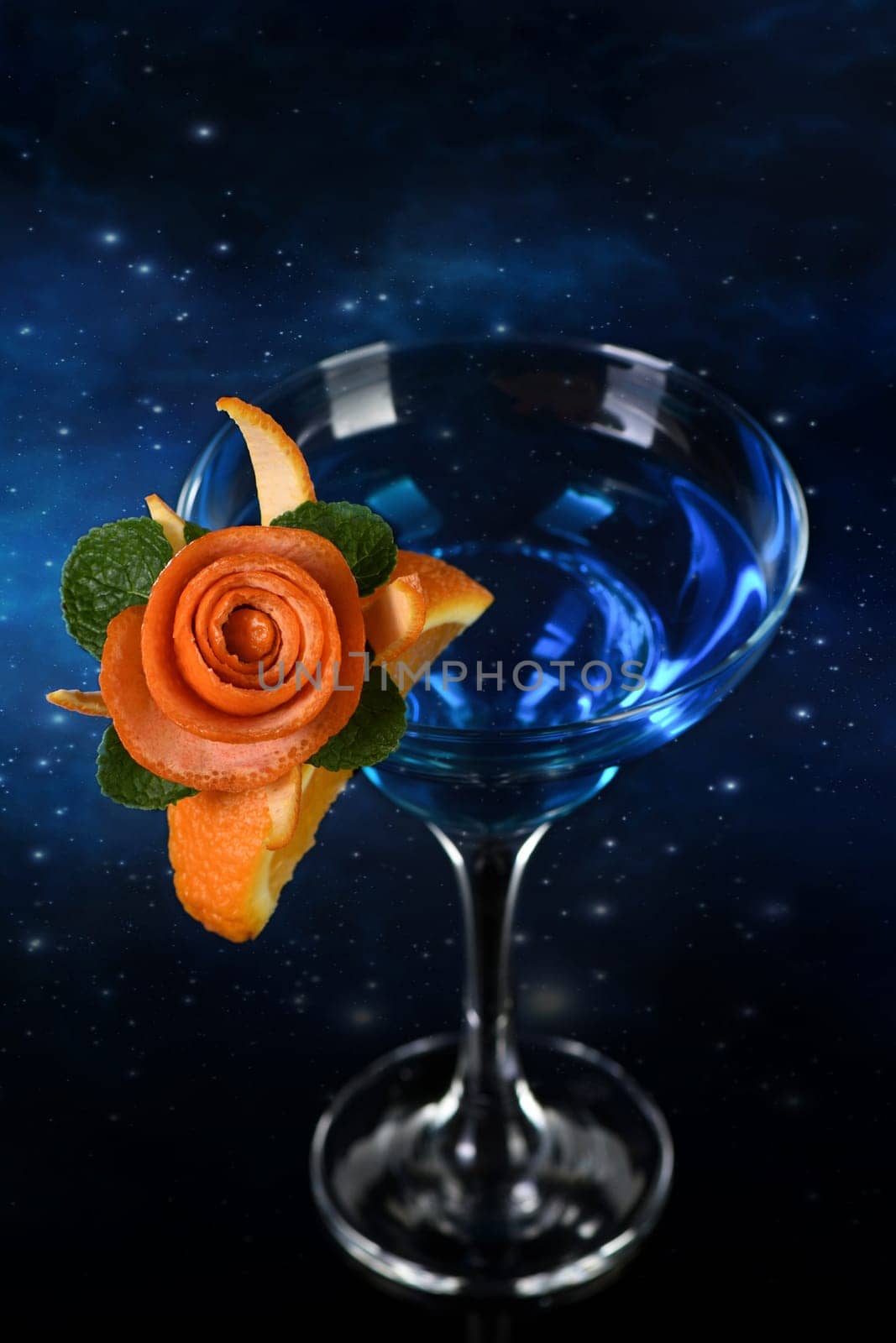 Art in orange- Martini Blue Curacao by Apolonia