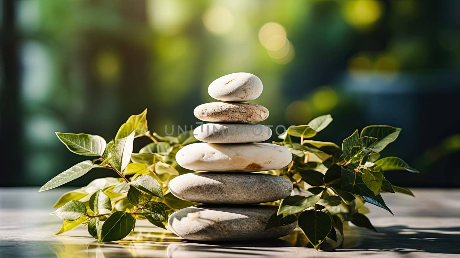 Discover the beauty of balance as stones delicately align against the backdrop of nature. A harmonious composition that reflects tranquility and symmetry.