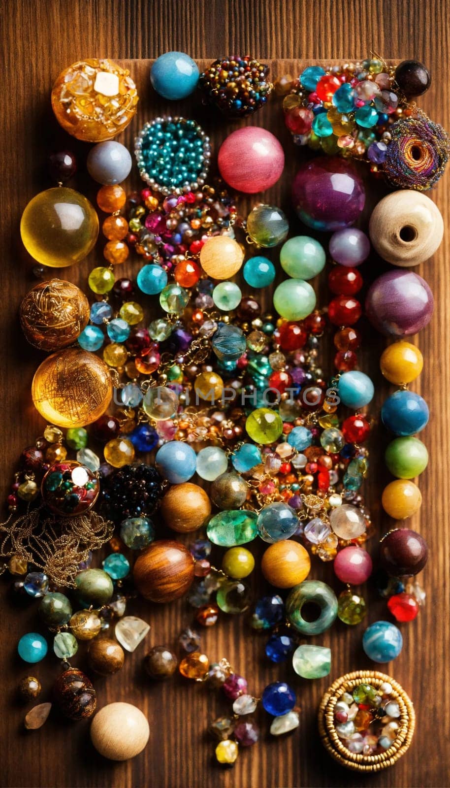 beads for needlework. Selective focus. by mila1784