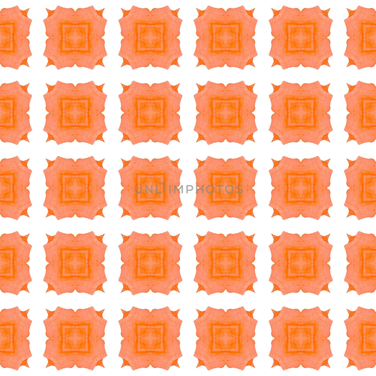 Textile ready pleasing print, swimwear fabric, wallpaper, wrapping. Orange fetching boho chic summer design. Hand drawn tropical seamless border. Tropical seamless pattern.