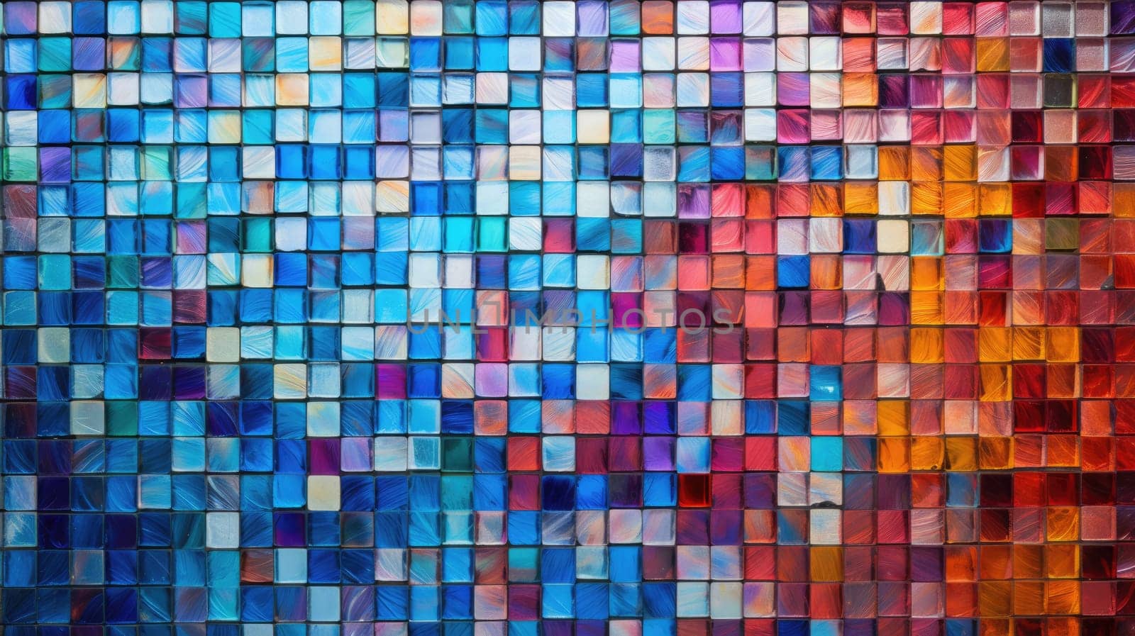 abstract background with squares mosaic tile, ai by rachellaiyl