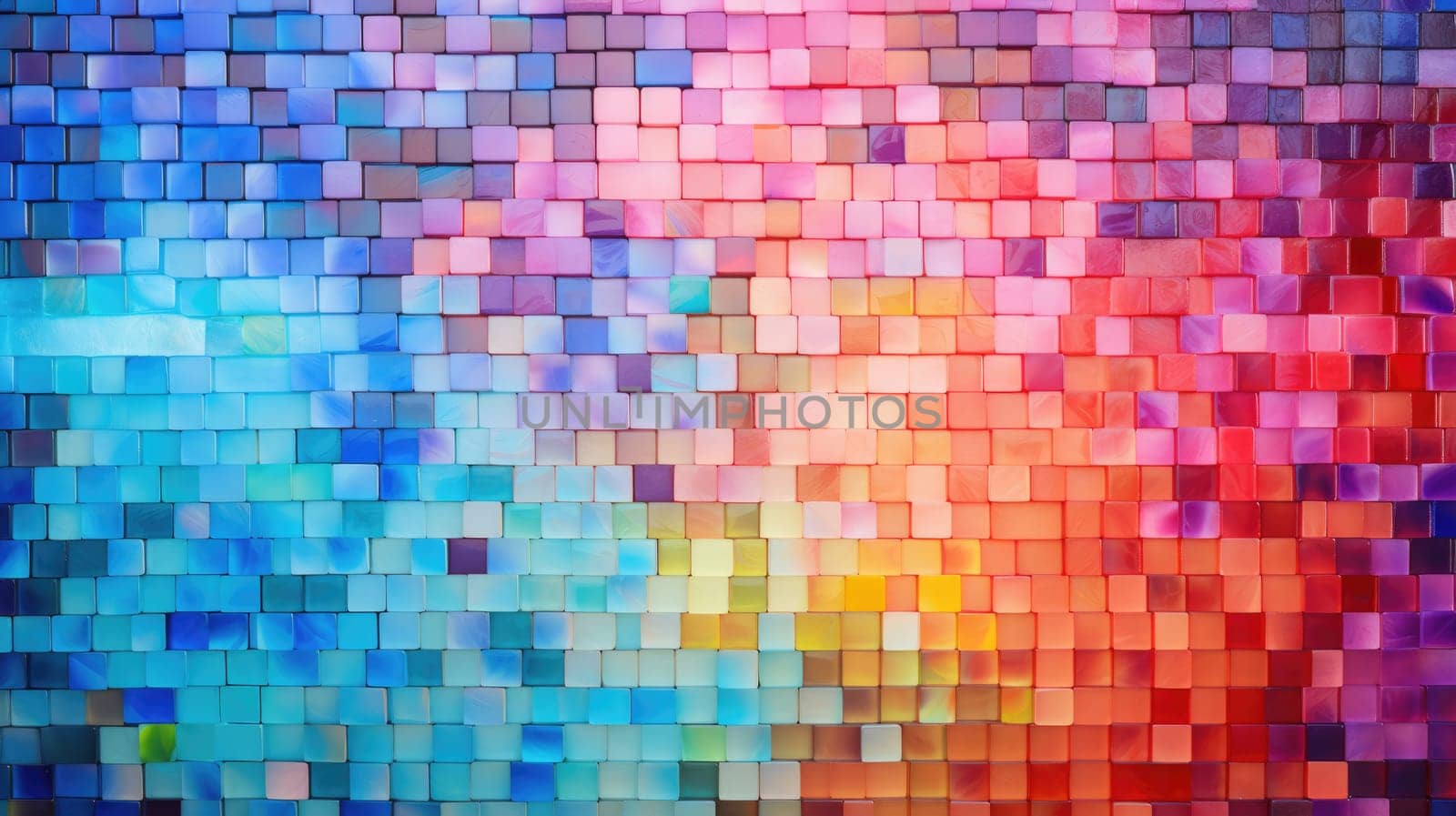 abstract background with squares mosaic tile, ai by rachellaiyl