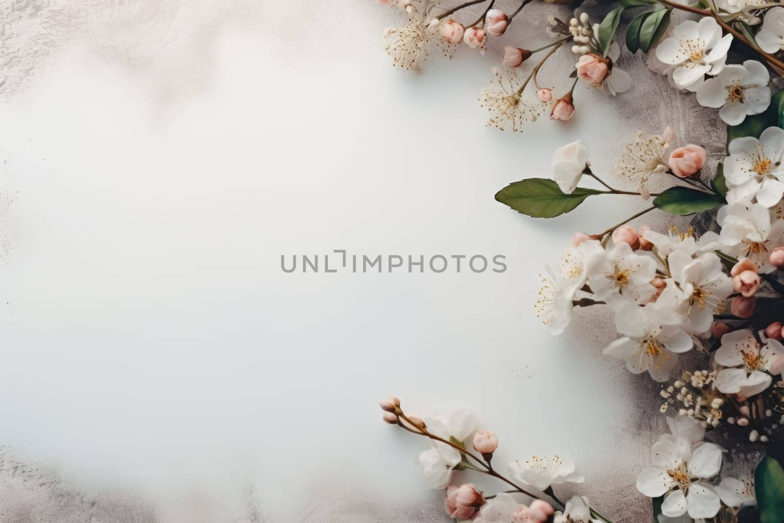 background surrounded by wedding decorations, copy space, watercolor. ai generated