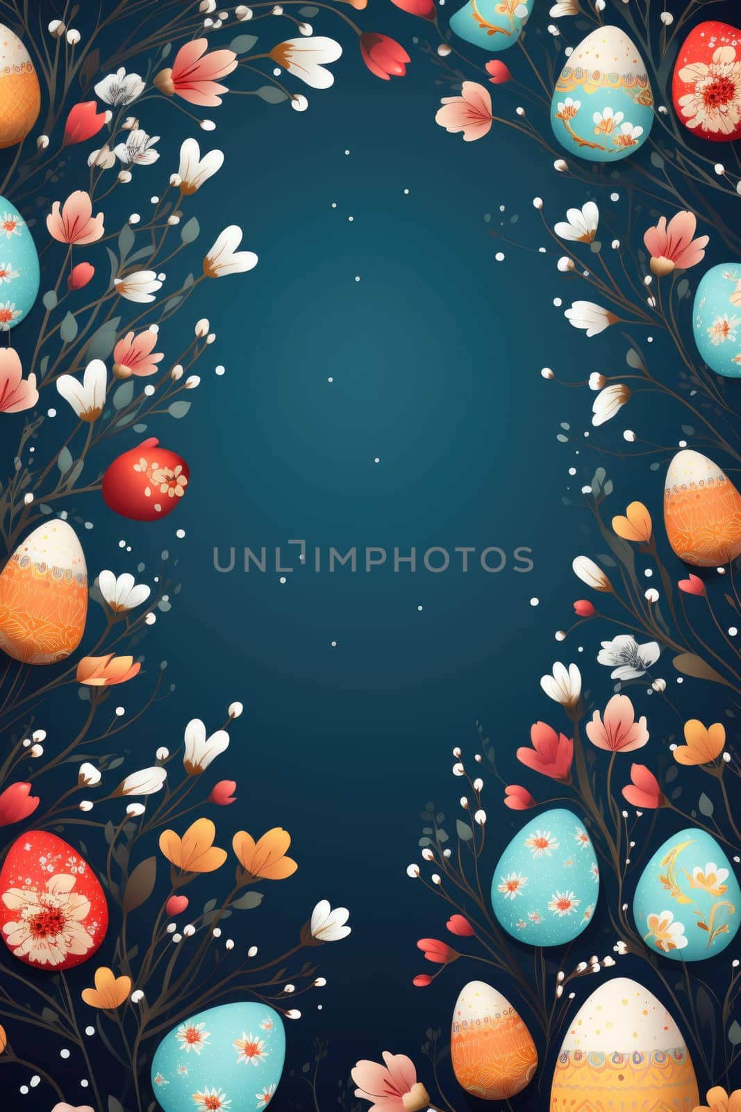 Easter decor concept. Easter background banner. ai generated