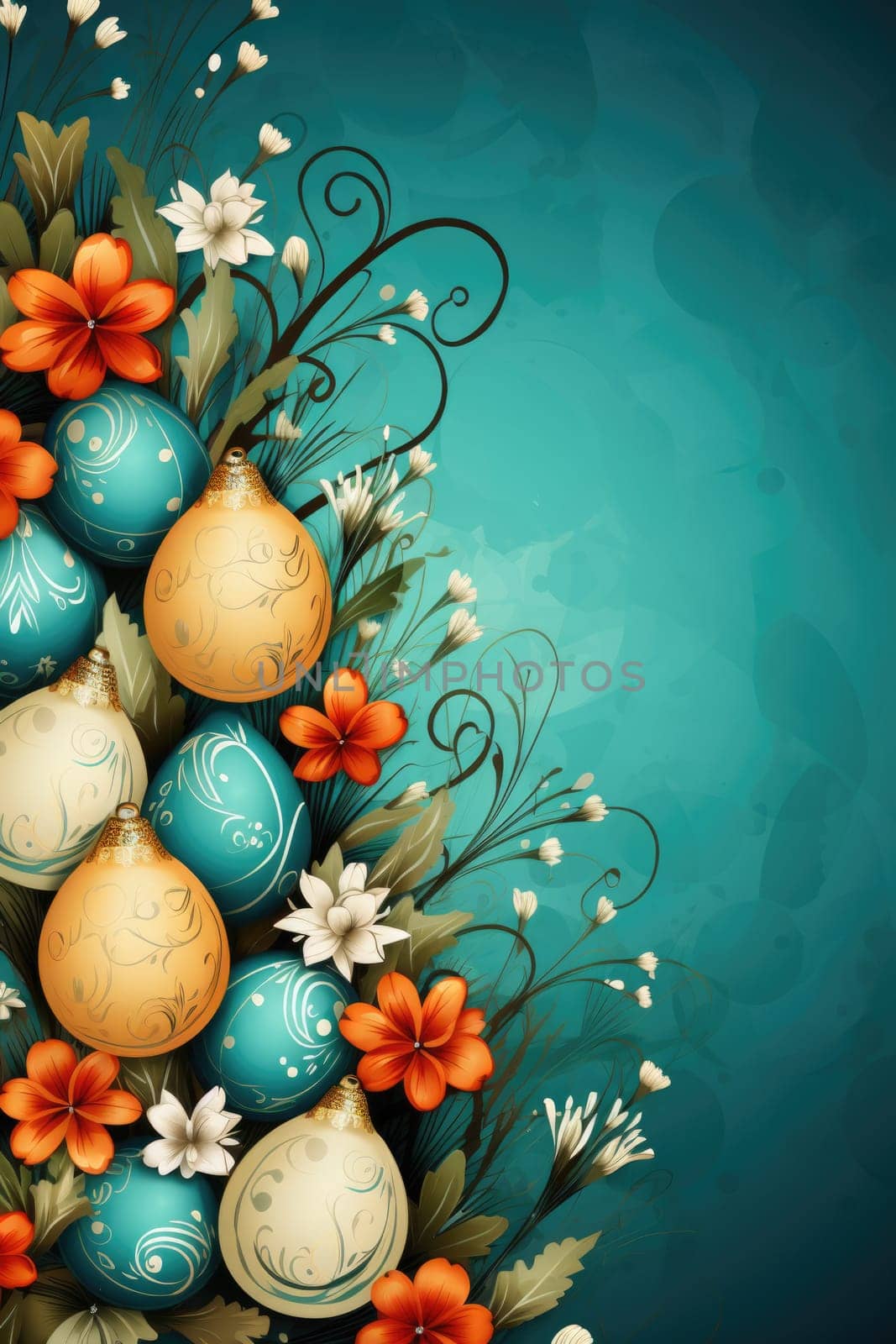 Easter decor concept. Easter background banner. ai generated