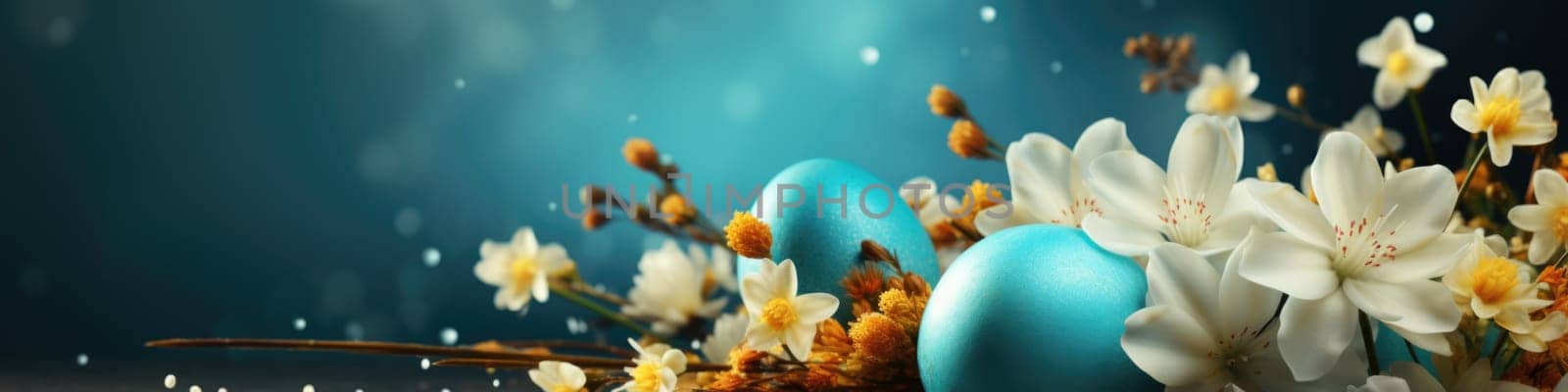 Easter decor concept. Easter background banner. ai generated