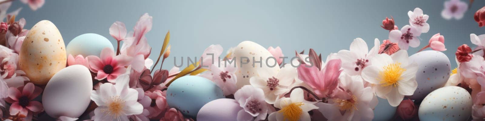 Easter decor concept. Easter background banner. ai generated