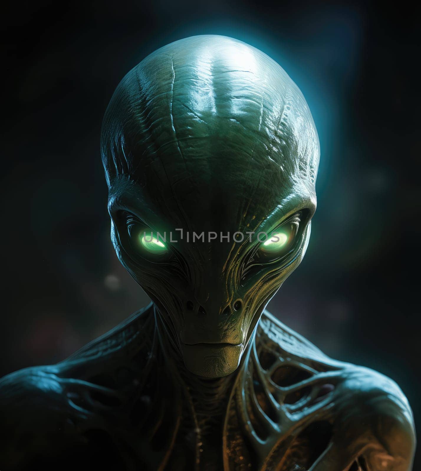 Portrait of a humanoid alien creature.  by palinchak