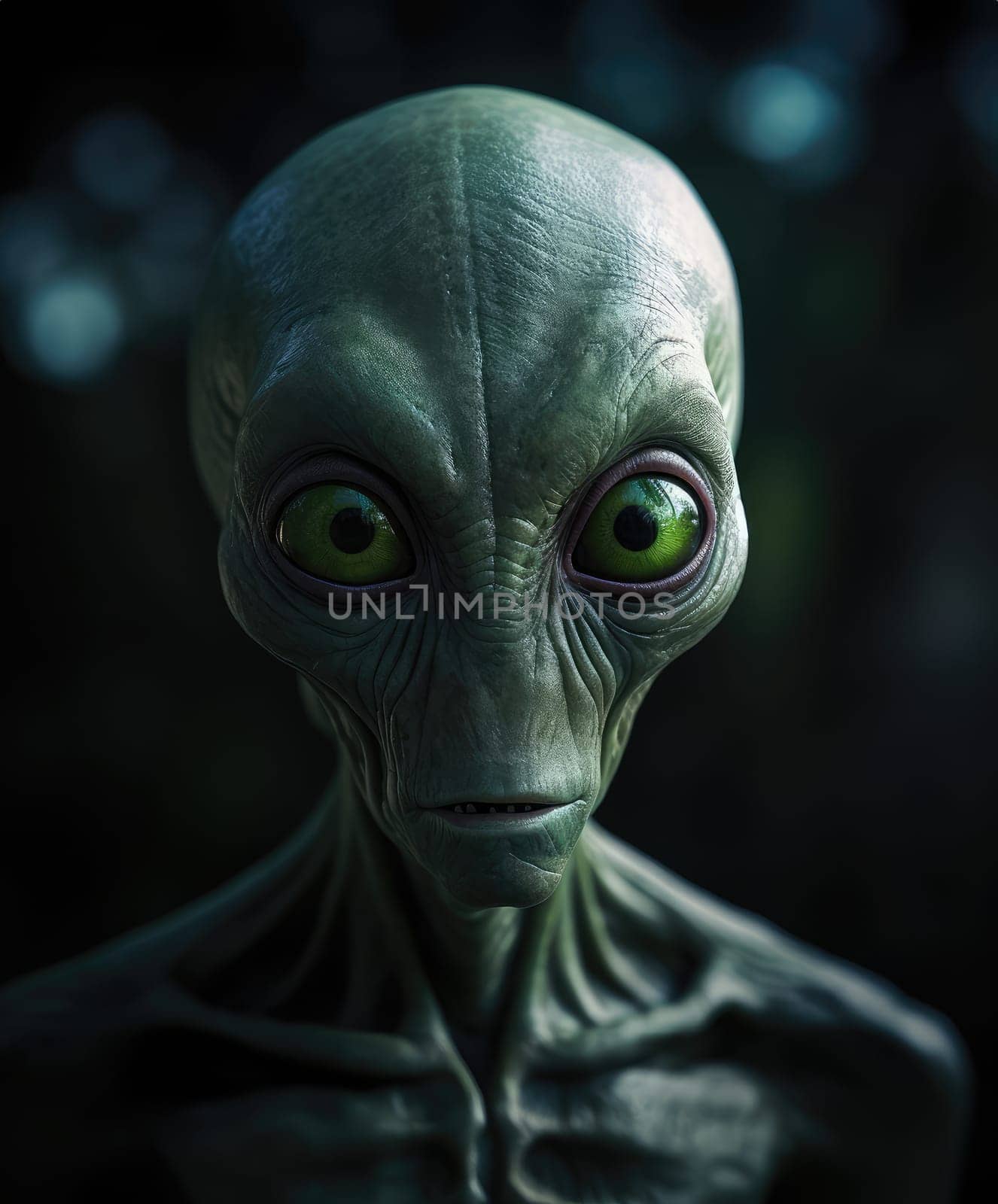 Portrait of a humanoid alien creature.  by palinchak