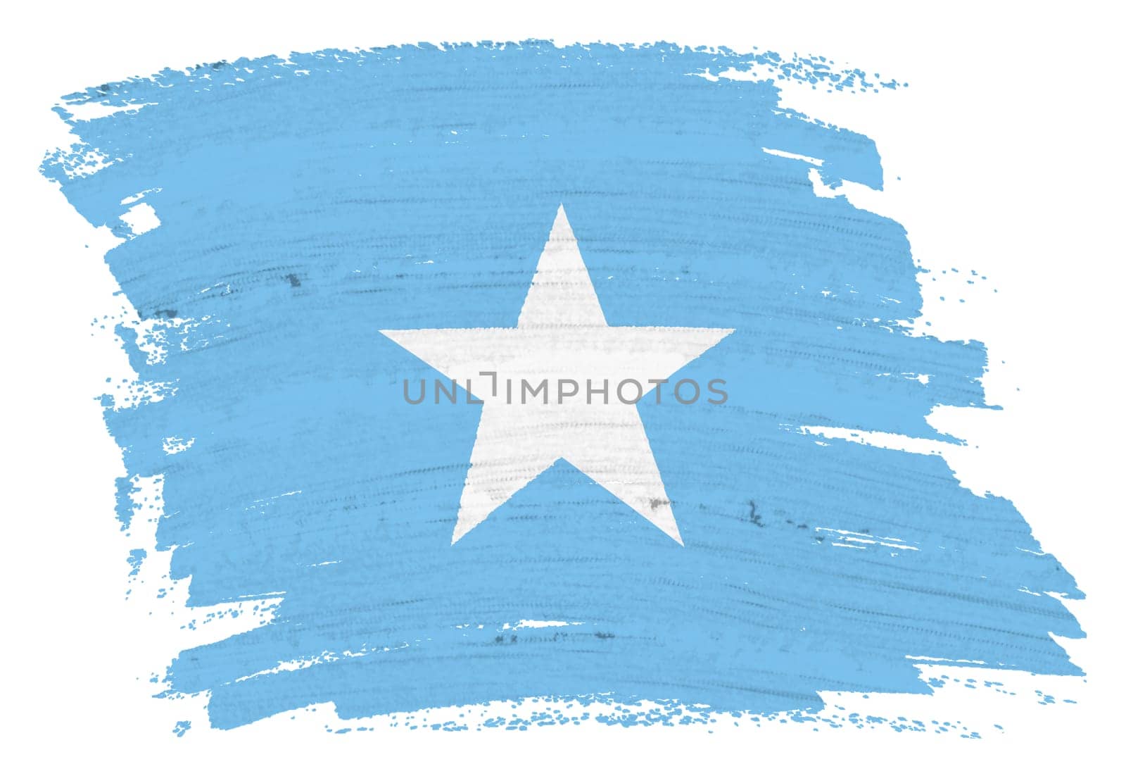 A Somalia flag background paint splash brushstroke 3d illustration with clipping path