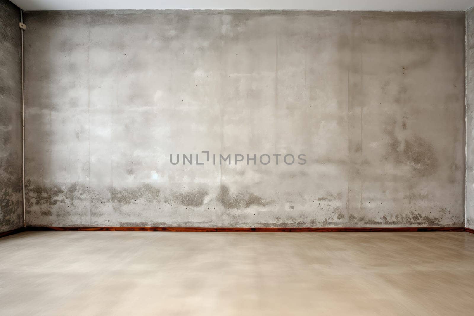 Empty Grunge Room: Dark Vintage Interior with Weathered Concrete Walls and Textured Floor by Vichizh