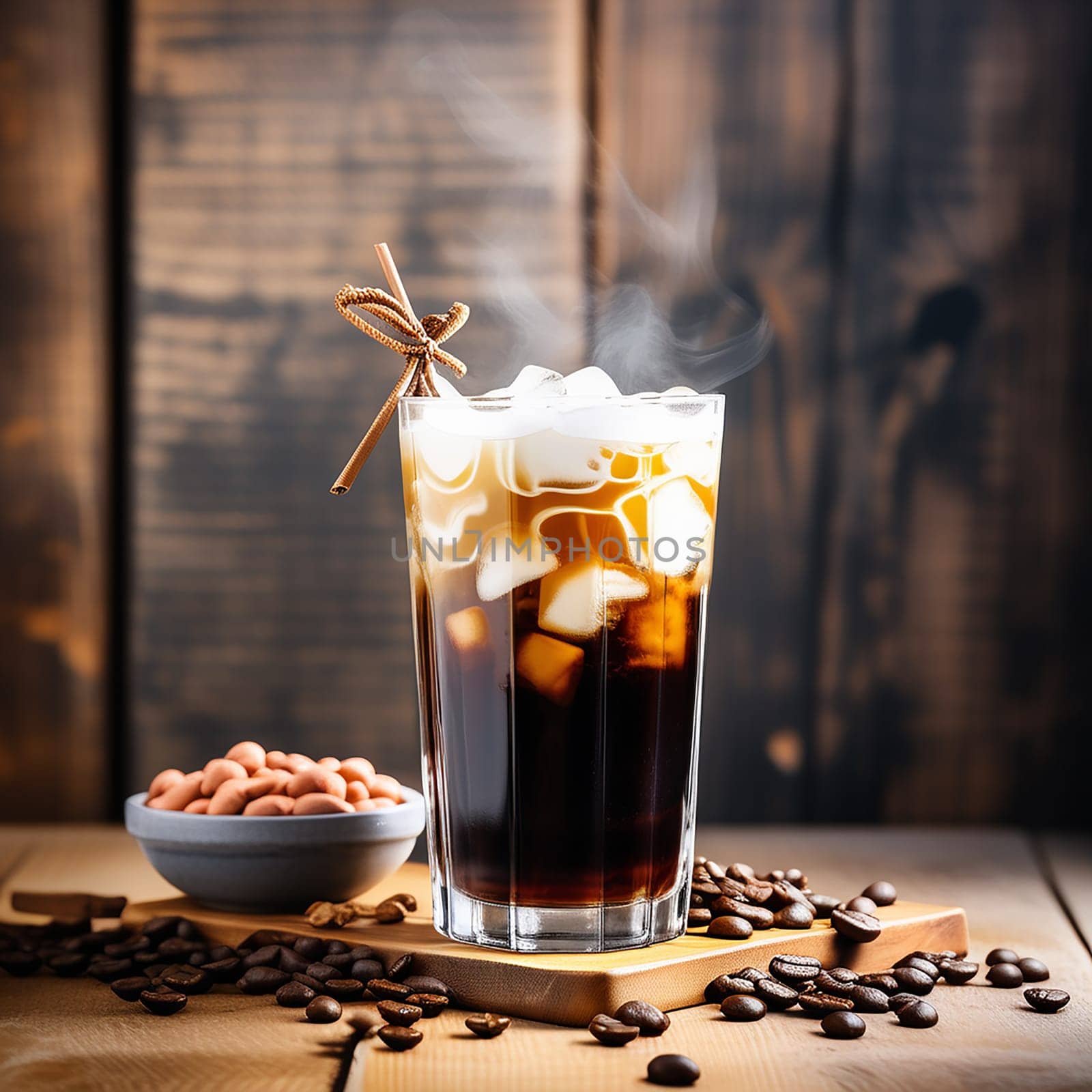 Iced Coffee in a Tall Glass by Petrichor