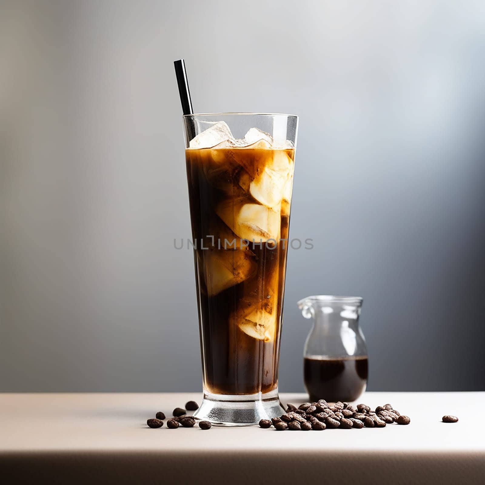 Iced Coffee in a Tall Glass by Petrichor