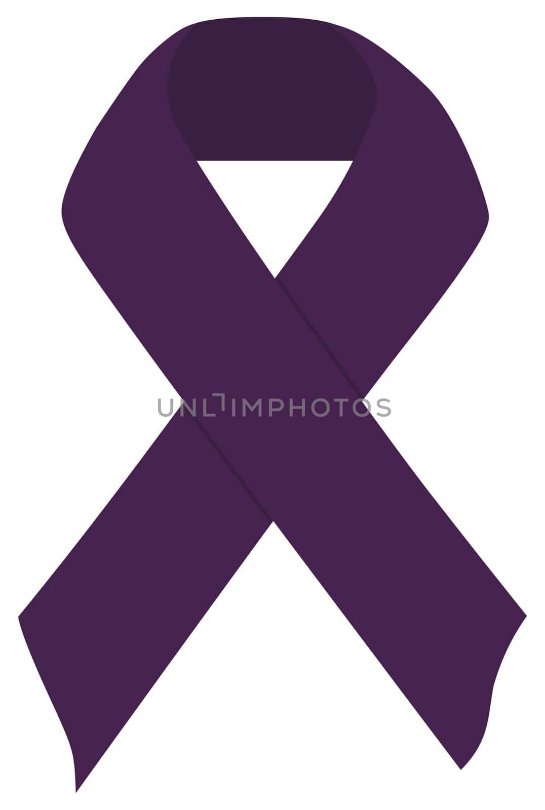 Purple ribbon on Women's Day, March 8, against gender violence and abuse.